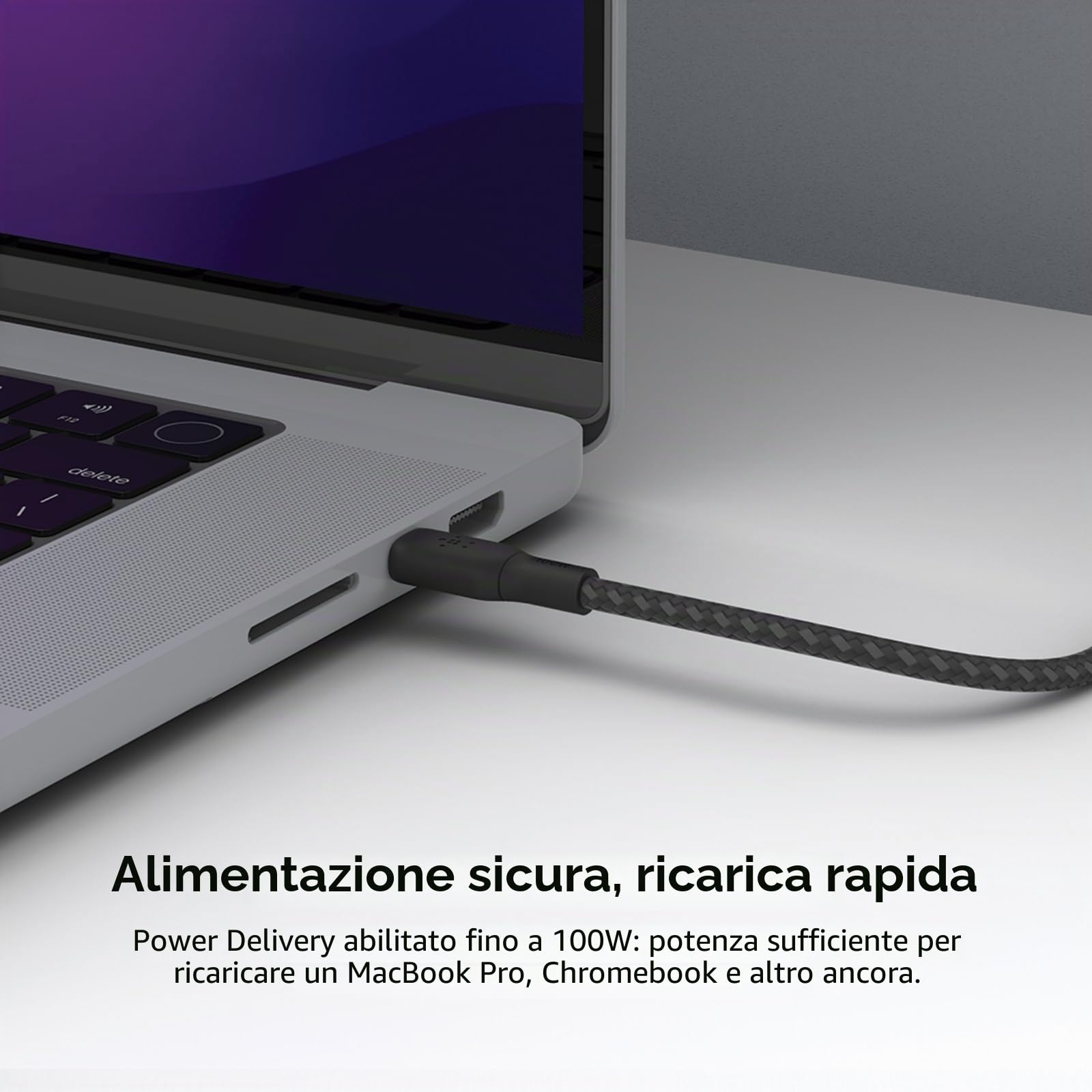 belkin-cavo-usb-c-a-usb-c-100w-power-delivery-certificato-usb-if-nylon-intreccia image 2