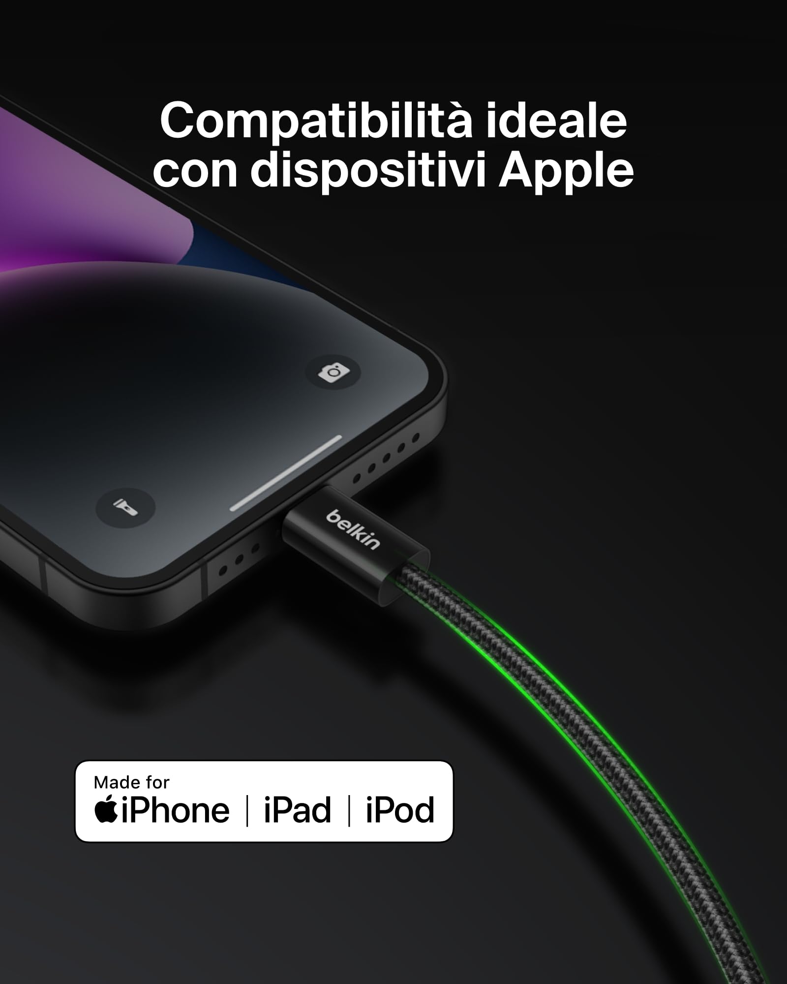 belkin-boostcharge-confezione-da-2-cavi-intrecciati-usb-c-a-lightning-1-5-m-cert image 4