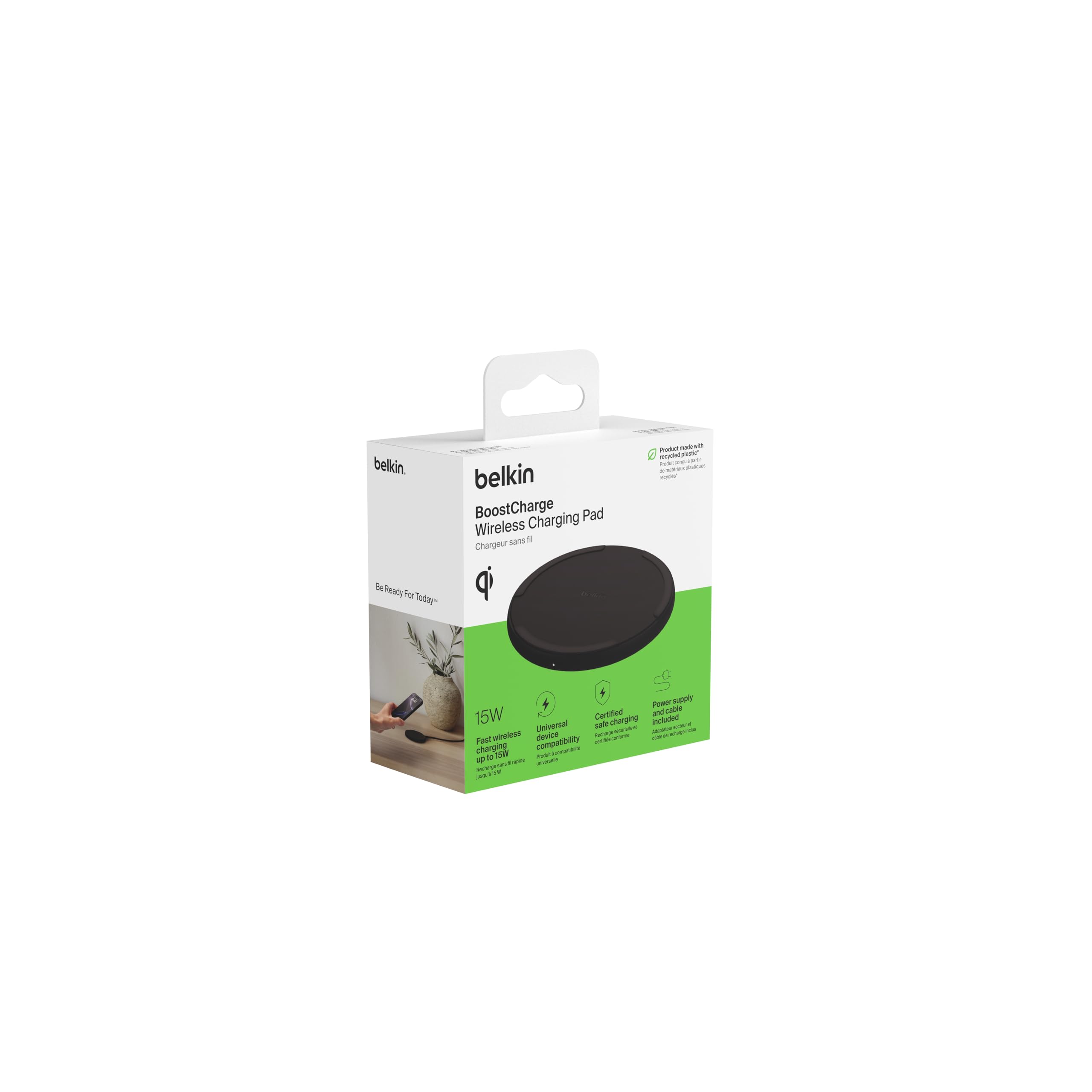 belkin-boostcharge-pad-di-ricarica-wireless-qi-15w-per-iphone-16-15-14-13-airpod image 3