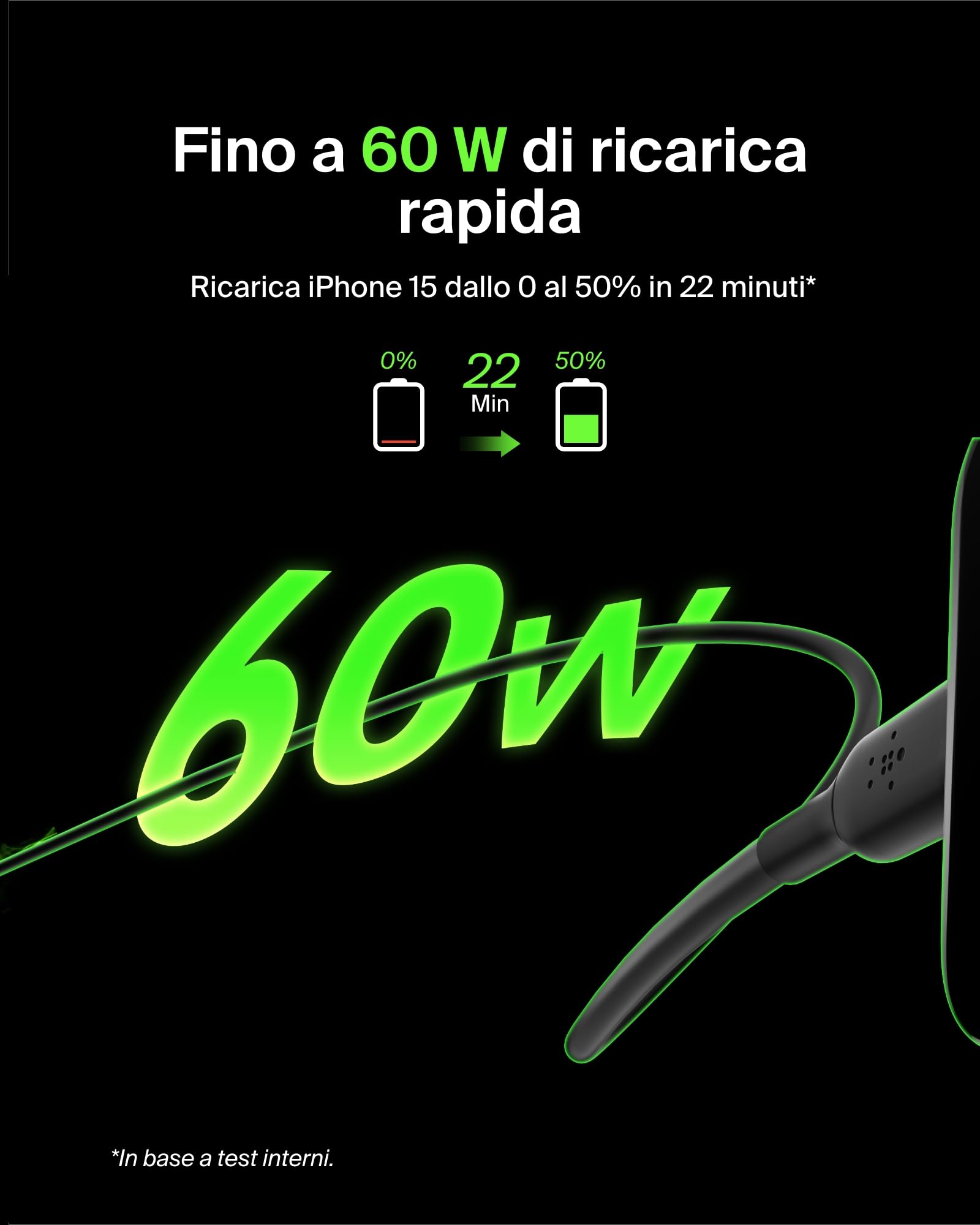 belkin-cab003bt1mbk-cavo-usb-c-1-m-ricarica-rapida-nero image 2