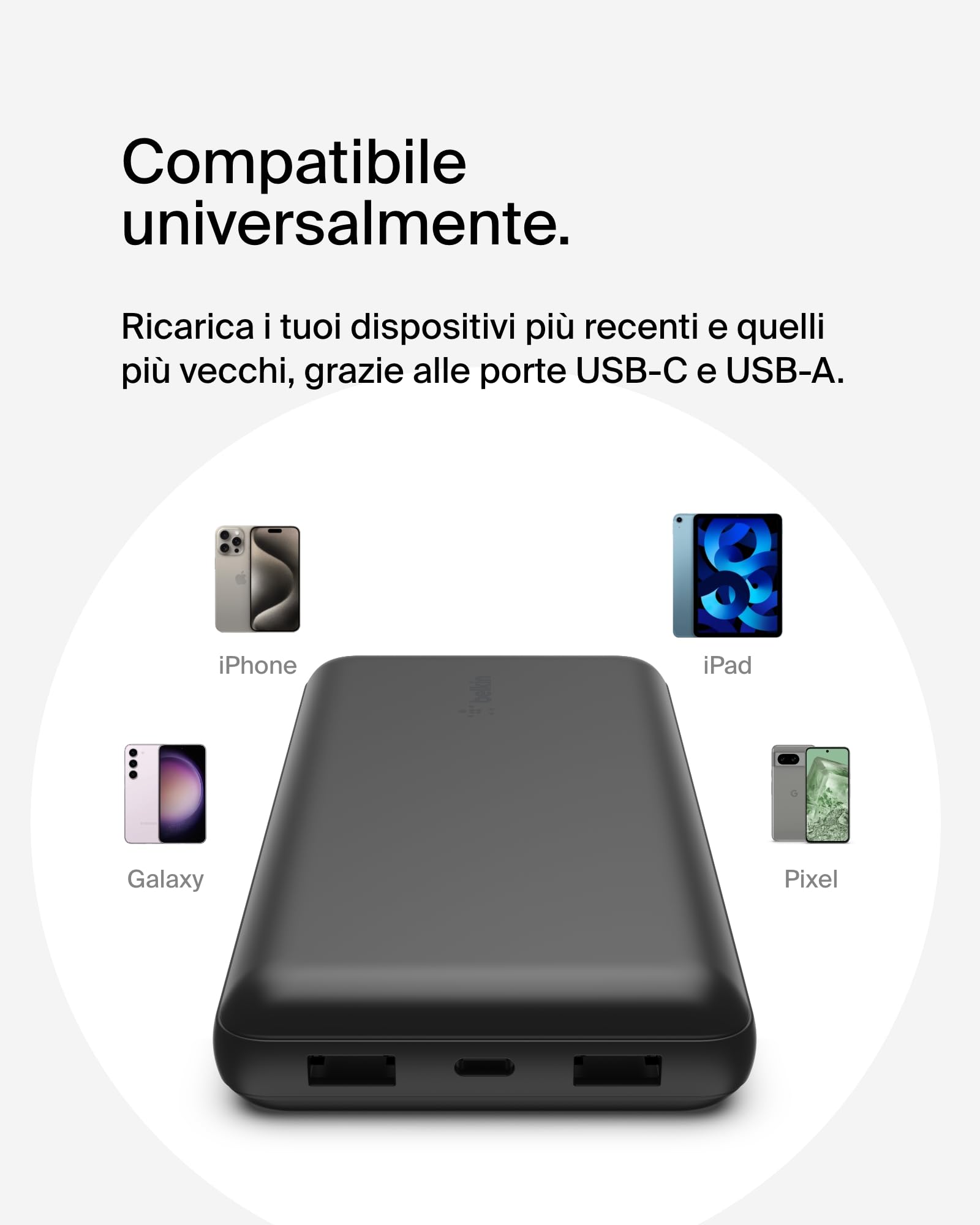 belkin-boostcharge-power-bank-usb-c-20k-20000mah-con-3-porte-e-cavo-usb-a-usb-c- image 5