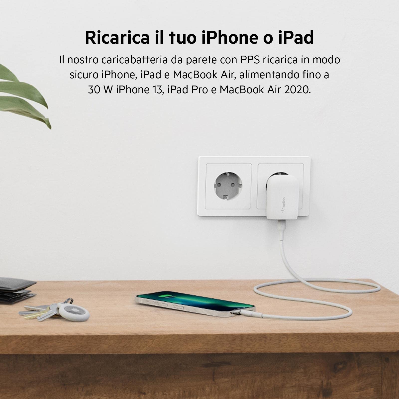 belkin-30w-usb-c-power-delivery-home-charger-caricatore-da-parete-usb-if-certifi image 7