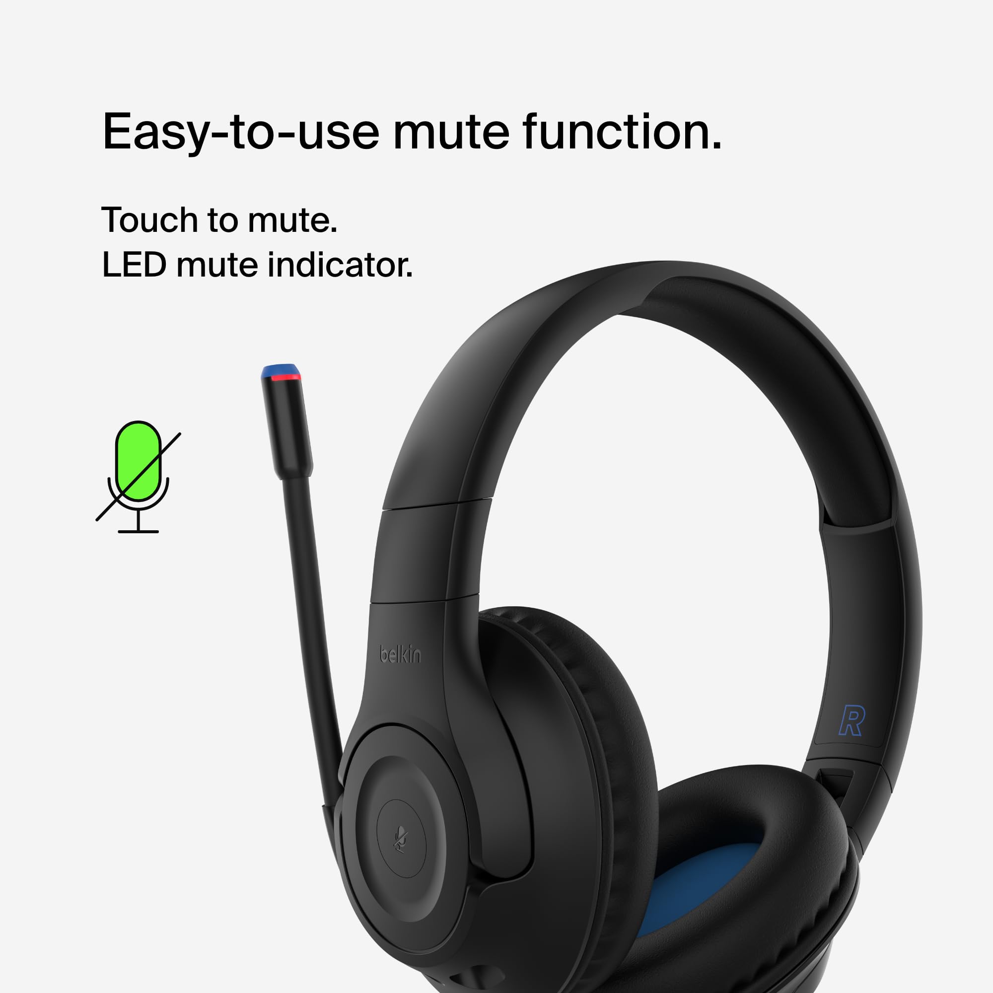 belkin-soundform-inspire-cuffie-wireless-bluetooth-over-ear-per-bambini-con-micr image 7