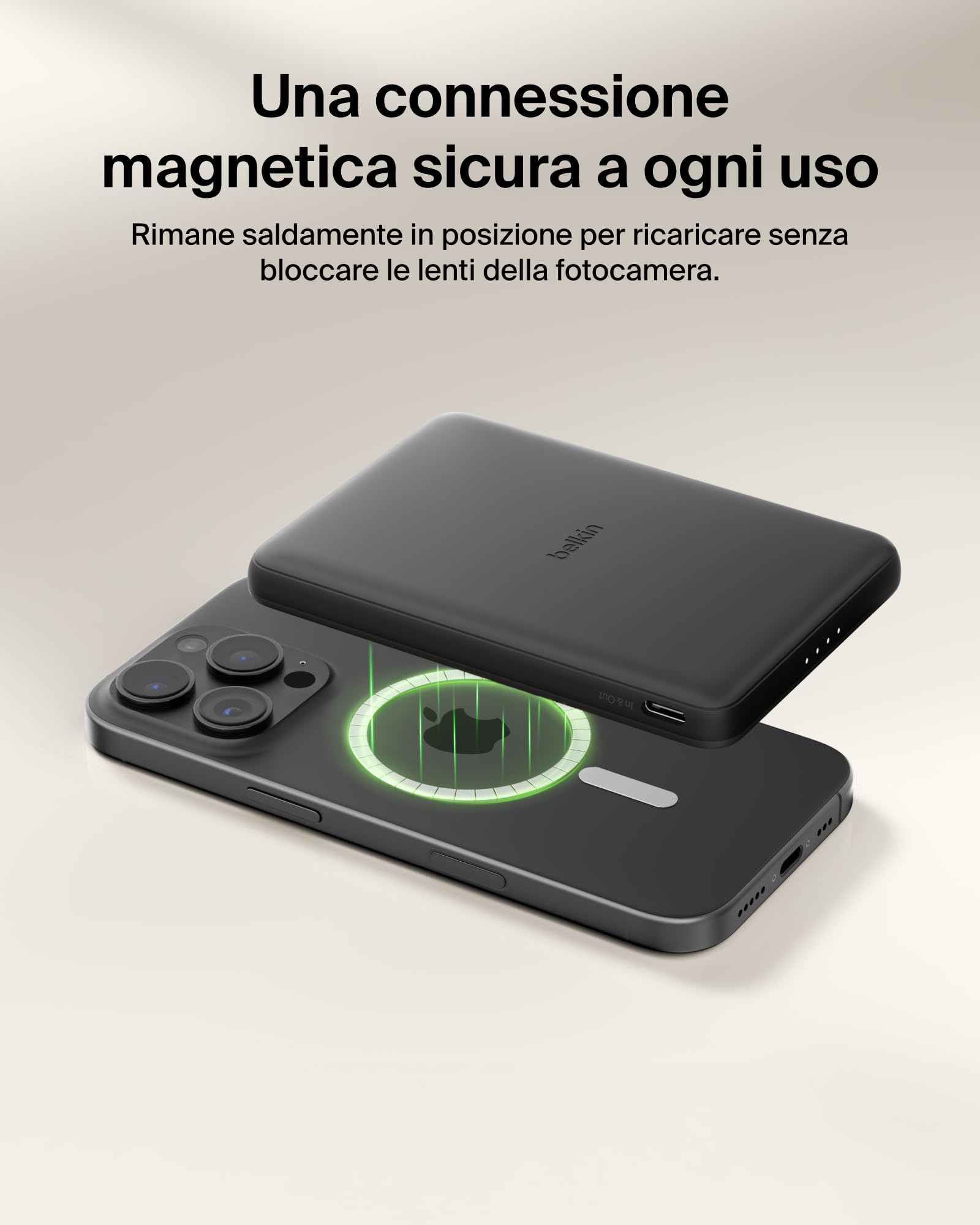 belkin-boostcharge-power-bank-magnetica-5-000-mah-ricarica-wireless-7-5-w-porta- image 2