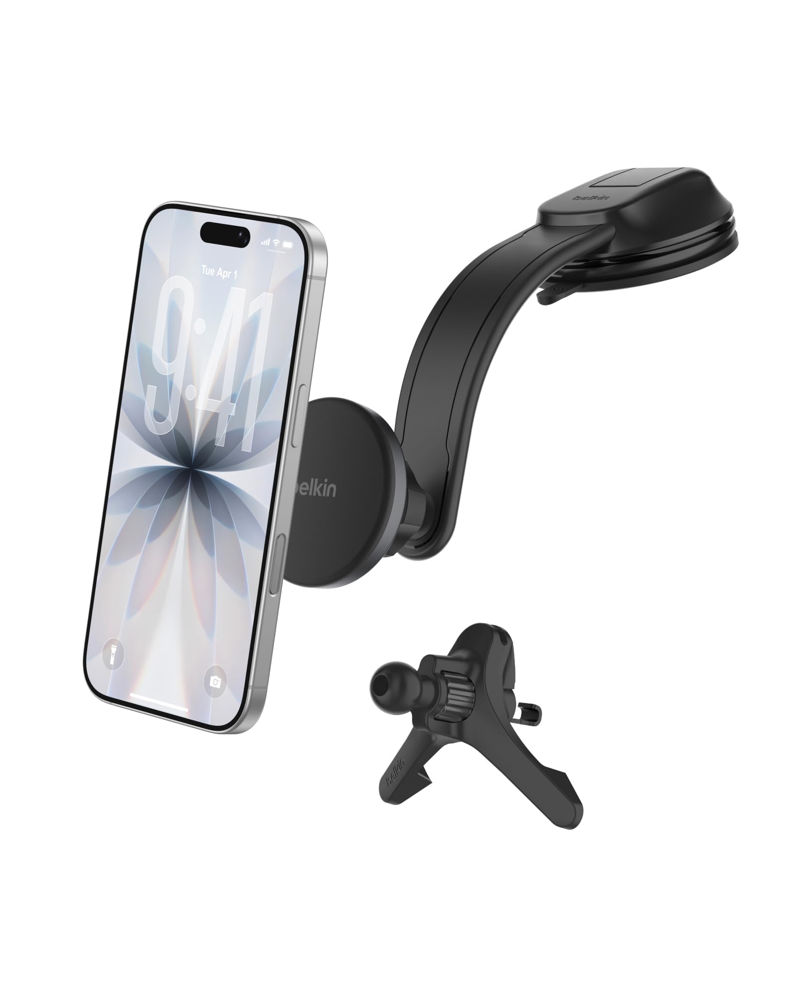 belkin-caricatore-da-auto-wireless-qi2-con-supporto-magnetico-per-bocchette-e-cr image 1
