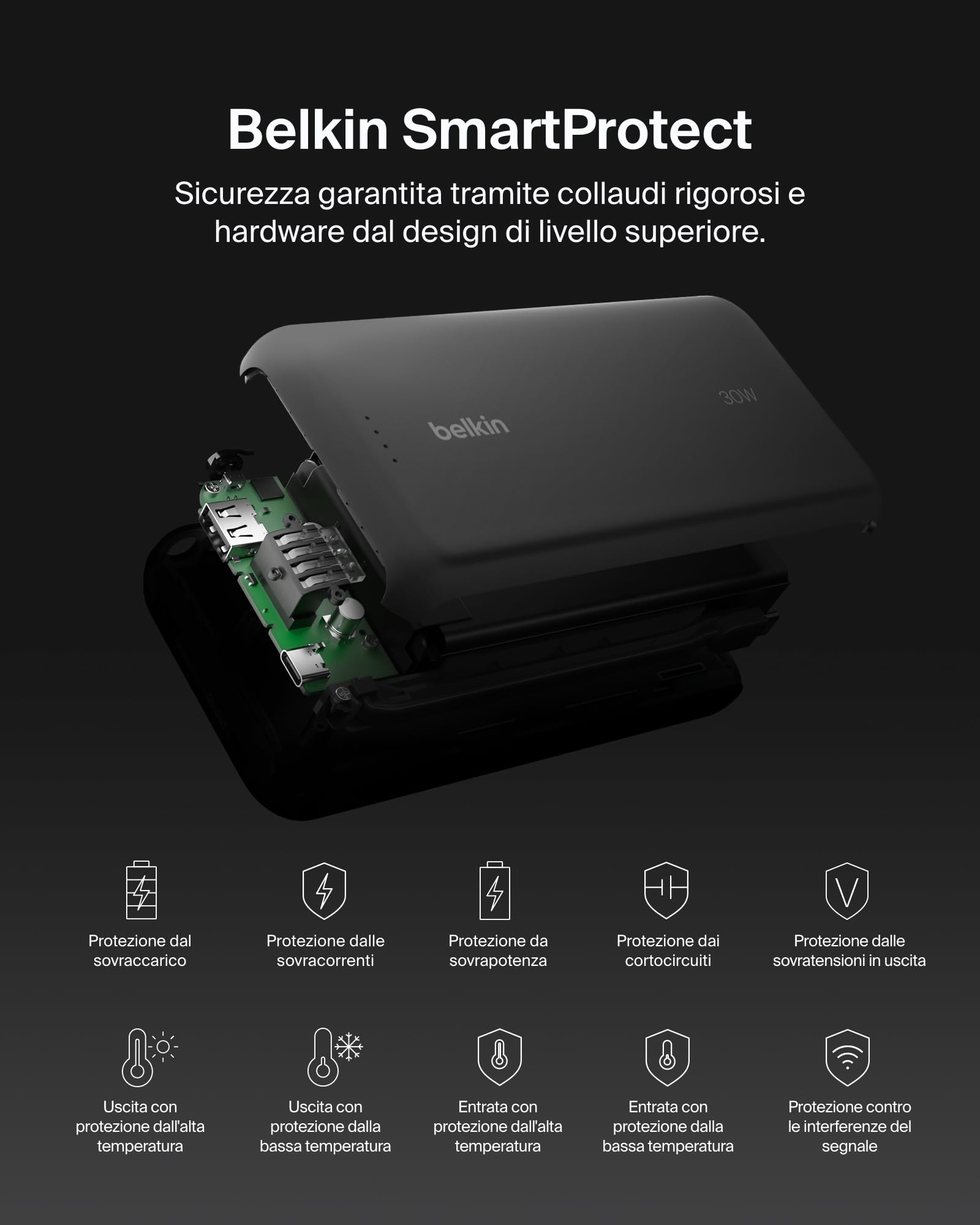 belkin-boostcharge-power-bank-20-000-mah-pd-30-w-con-cavo-usb-c-integrato-nero image 7