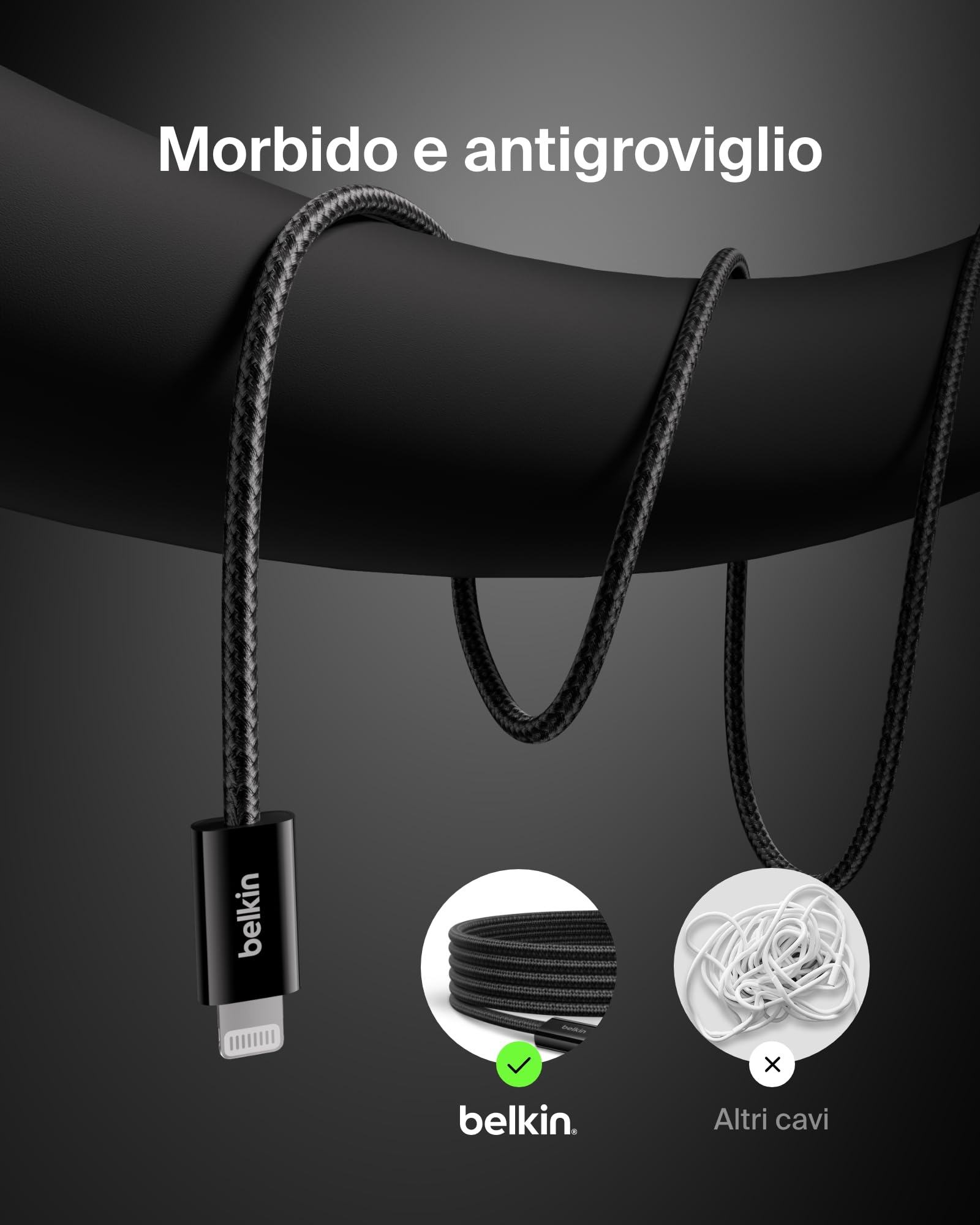 belkin-boostcharge-confezione-da-2-cavi-intrecciati-usb-c-a-lightning-1-5-m-cert image 2
