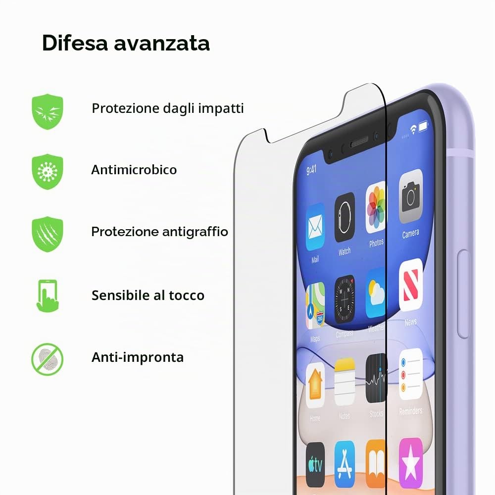 belkin-pellicola-protettiva-in-vetro-temperato-antimicrobica-per-iphone-11-xr-ri image 2