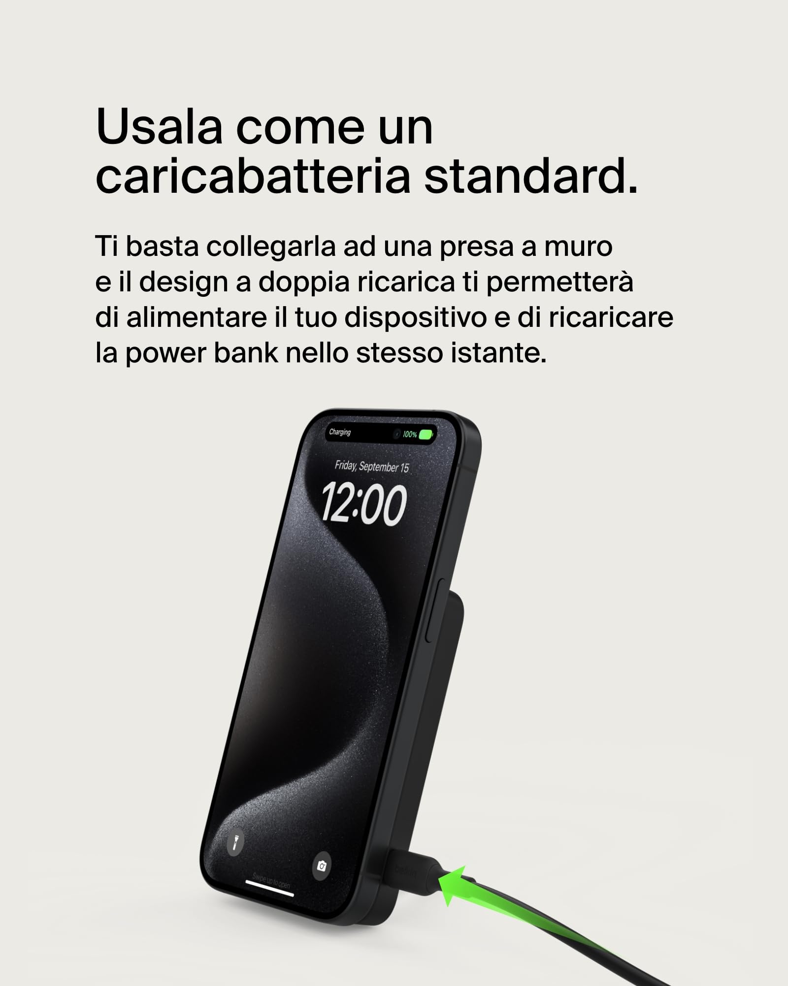 belkin-boostcharge-pro-power-bank-magnetica-5000mah-qi2-con-supporto-integrato-c image 7