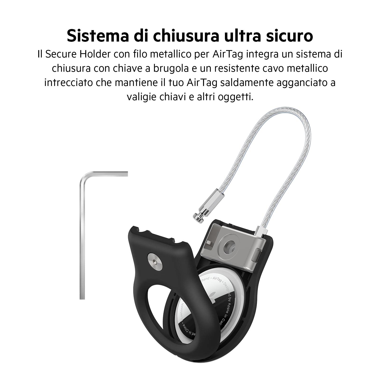 belkin-secure-holder-con-filo-metallico-custodia-protettiva-per-airtag-con-chius image 2