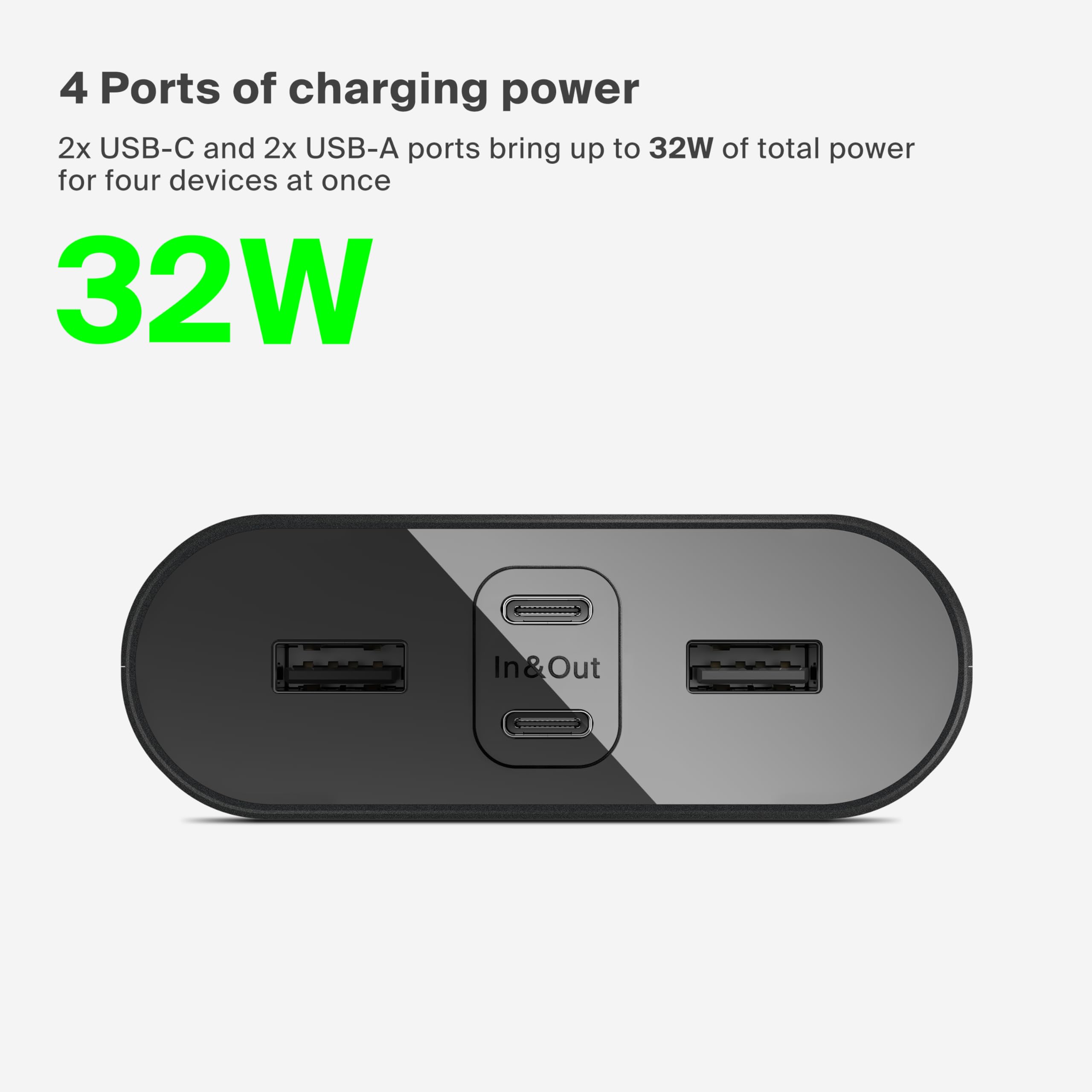 belkin-boostcharge-power-bank-26k-a-4-porte-usb-c-usb-a-32-w-power-delivery-con- image 2