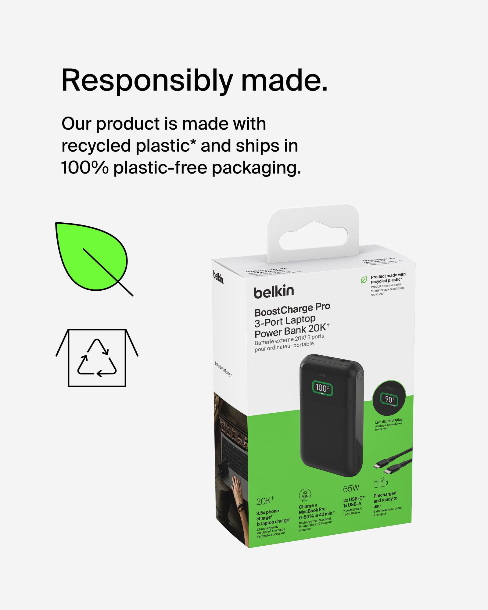 belkin-boostcharge-power-bank-20k-65-w-con-3-porte-usb-c-usb-a-e-display-digital image 6