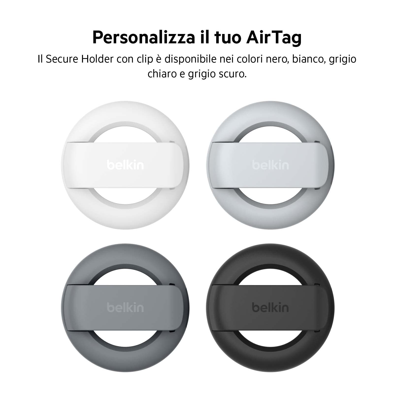 belkin-secure-holder-custodia-con-clip-per-apple-airtag-guscio-protettivo-antigr image 6