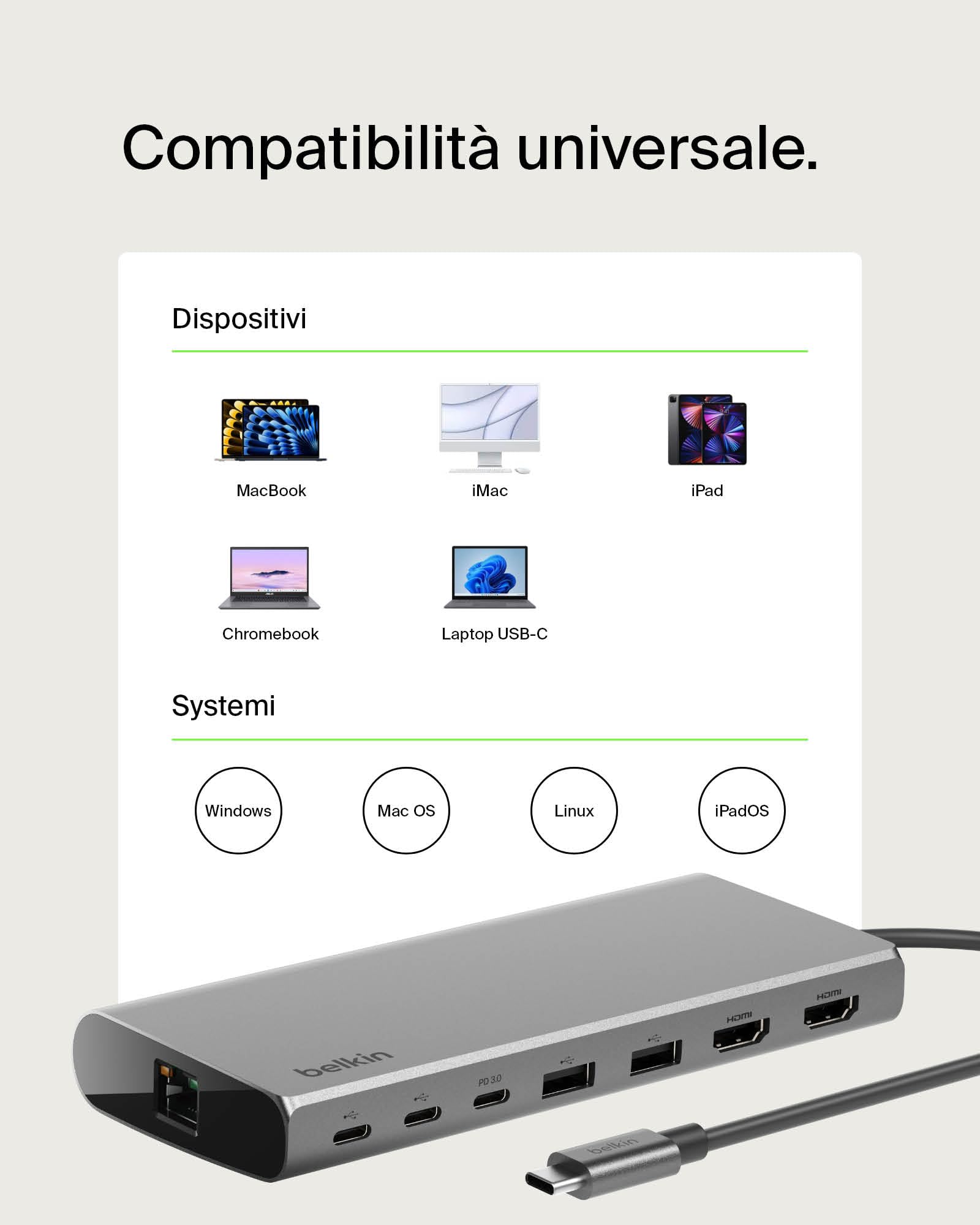 belkin-connect-hub-universale-8-in-1-usb-c-con-tecnologia-silicon-motion-dual-di image 7
