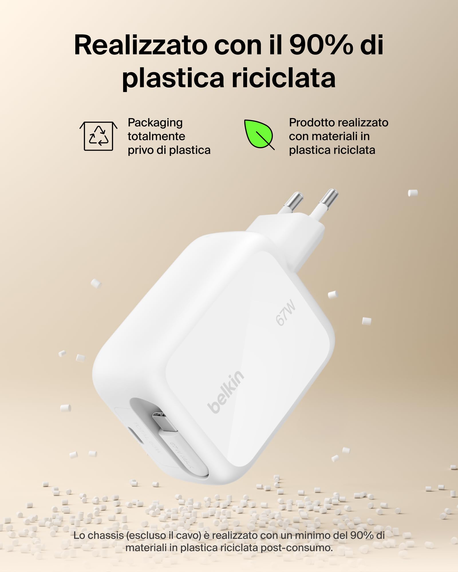 belkin-caricabatterie-usb-c-gan-67w-con-cavo-usb-c-retrattile-1-m-e-porta-usb-c- image 8