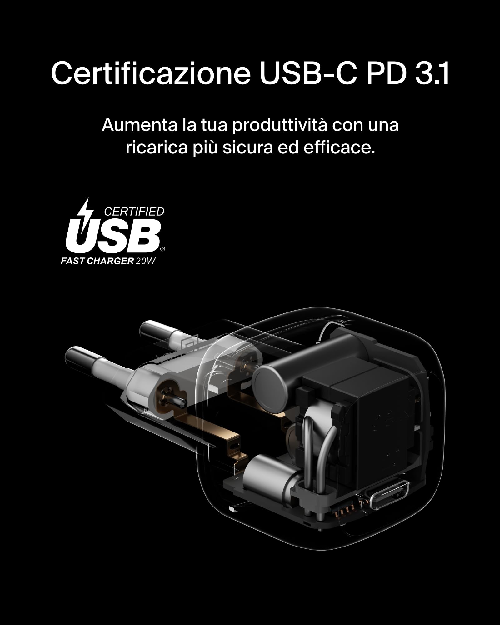 belkin-boostcharge-20w-caricatore-usb-c-a-cubo-alimentatore-rapido-per-iphone-17 image 5