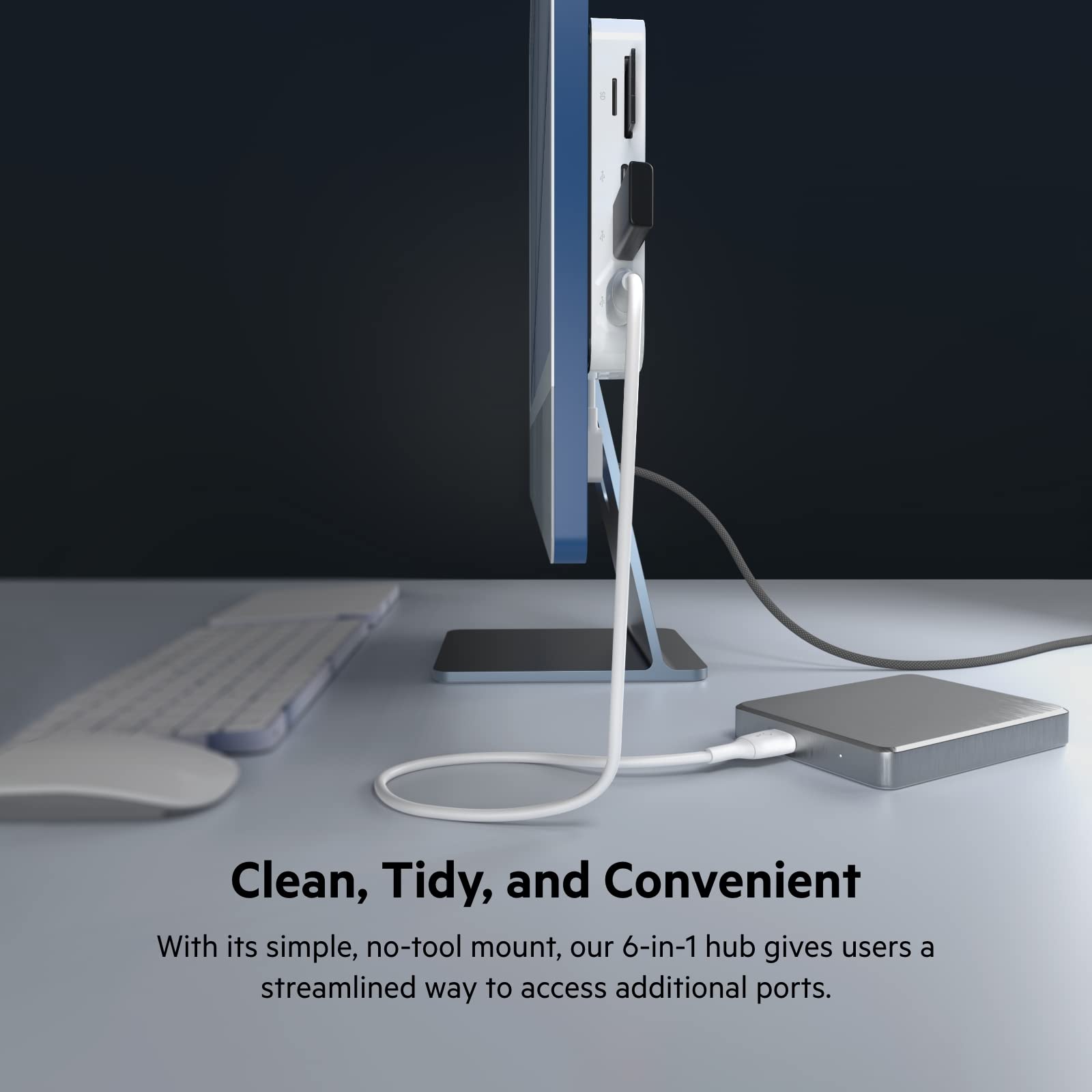 belkin-hub-usb-c-6-in-1-inc011-con-montaggio-posteriore-per-imac-24-2-porte-usb- image 5