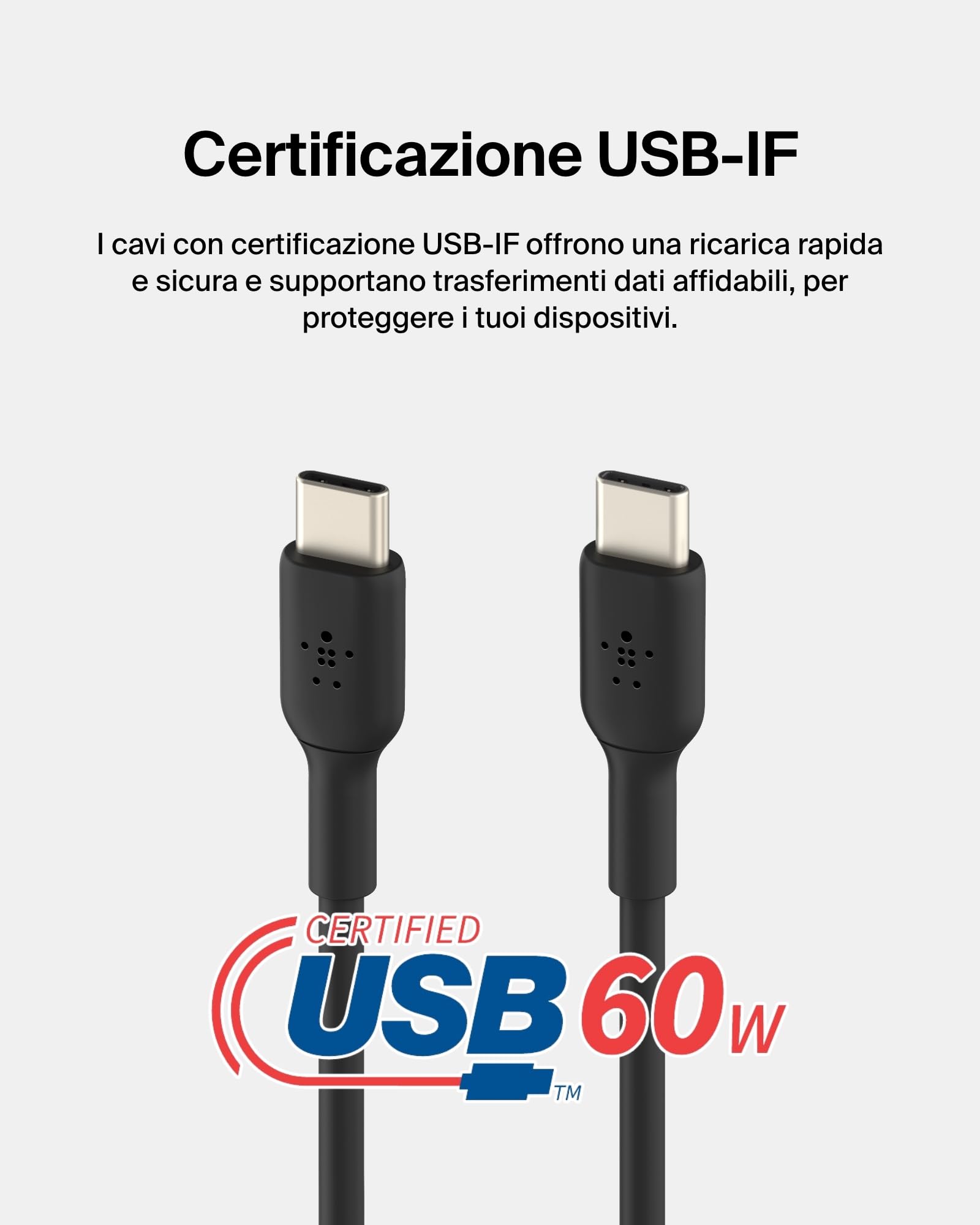 belkin-cab003bt1mbk-cavo-usb-c-1-m-ricarica-rapida-nero image 3