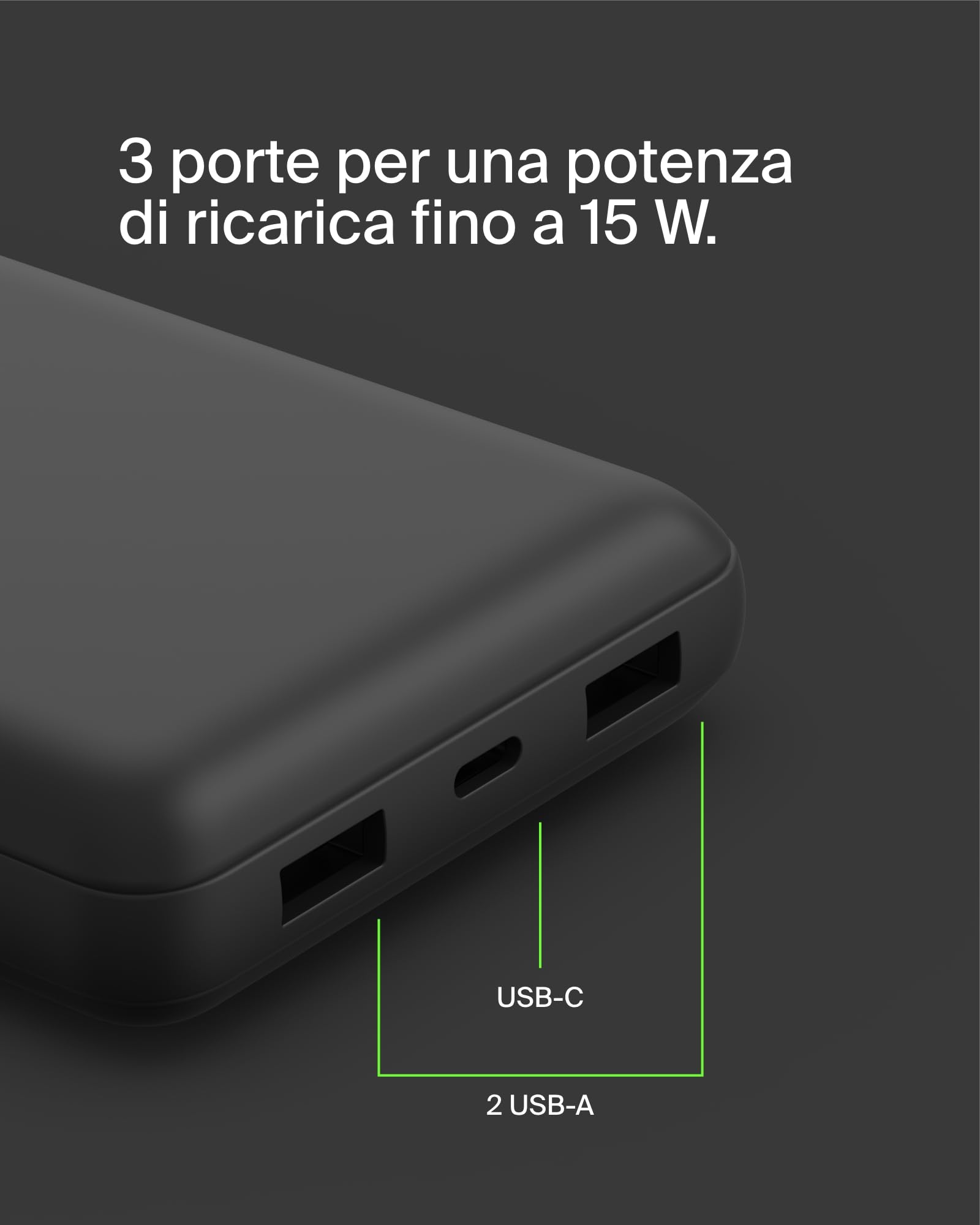 belkin-boostcharge-power-bank-usb-c-20k-20000mah-con-3-porte-e-cavo-usb-a-usb-c- image 6
