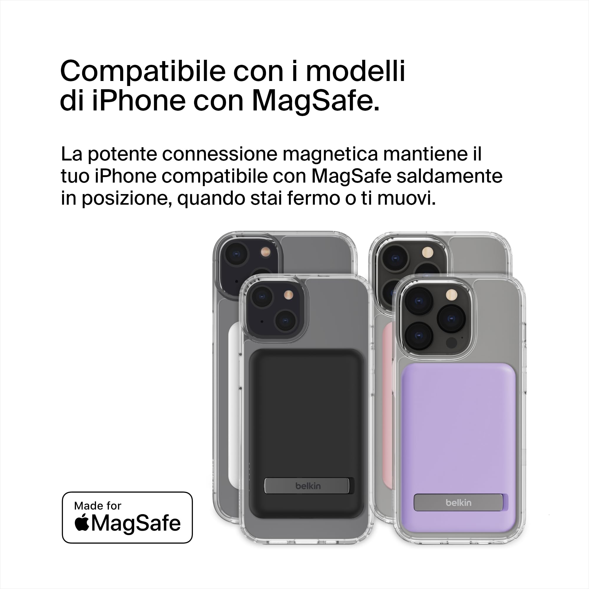 belkin-batteria-esterna-wireless-magnetica-magsafe-5000-mah-con-ricarica-passant image 6