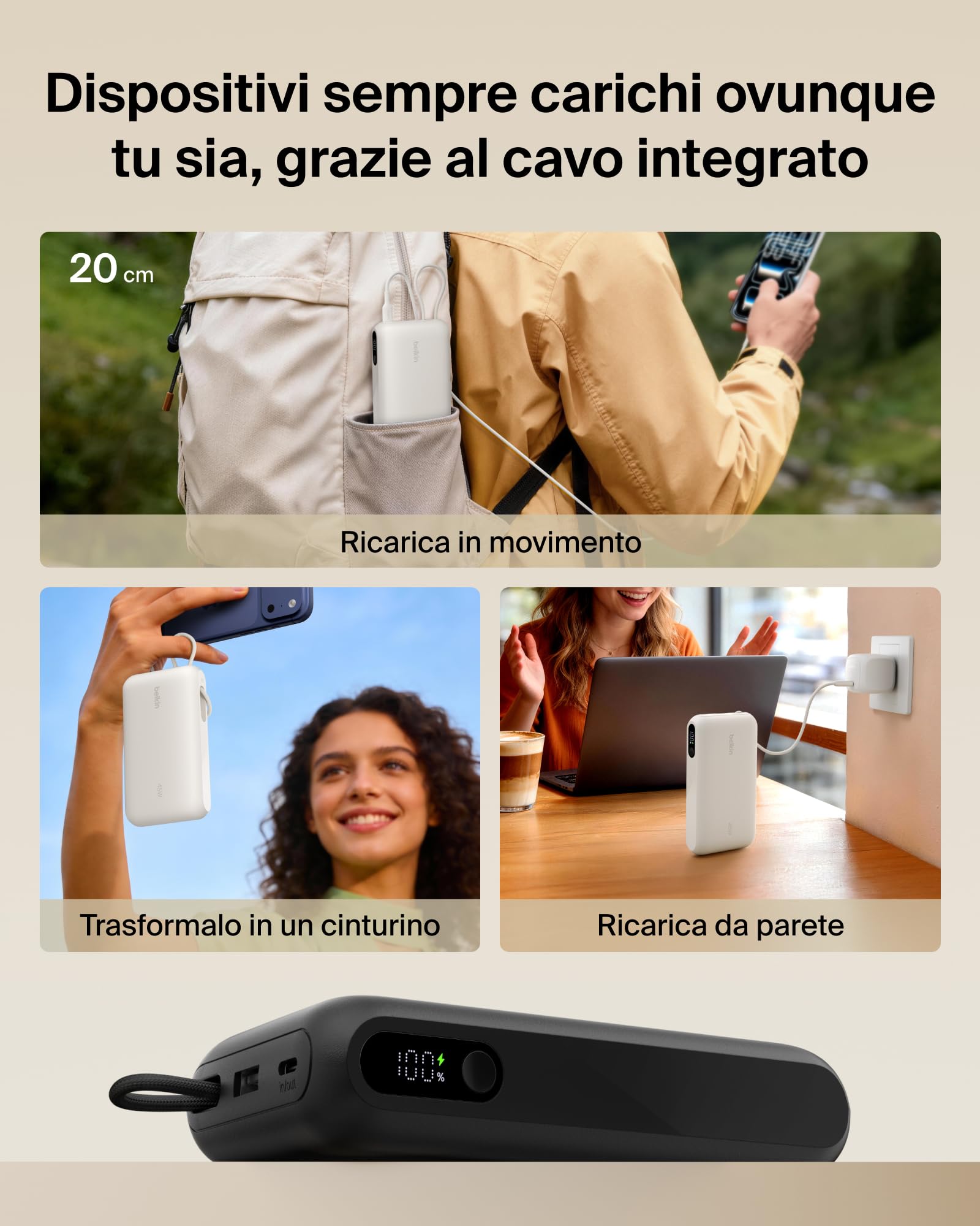 belkin-ultracharge-power-bank-20-000-mah-45-w-pd-con-cavo-usb-c-integrato-e-disp image 6