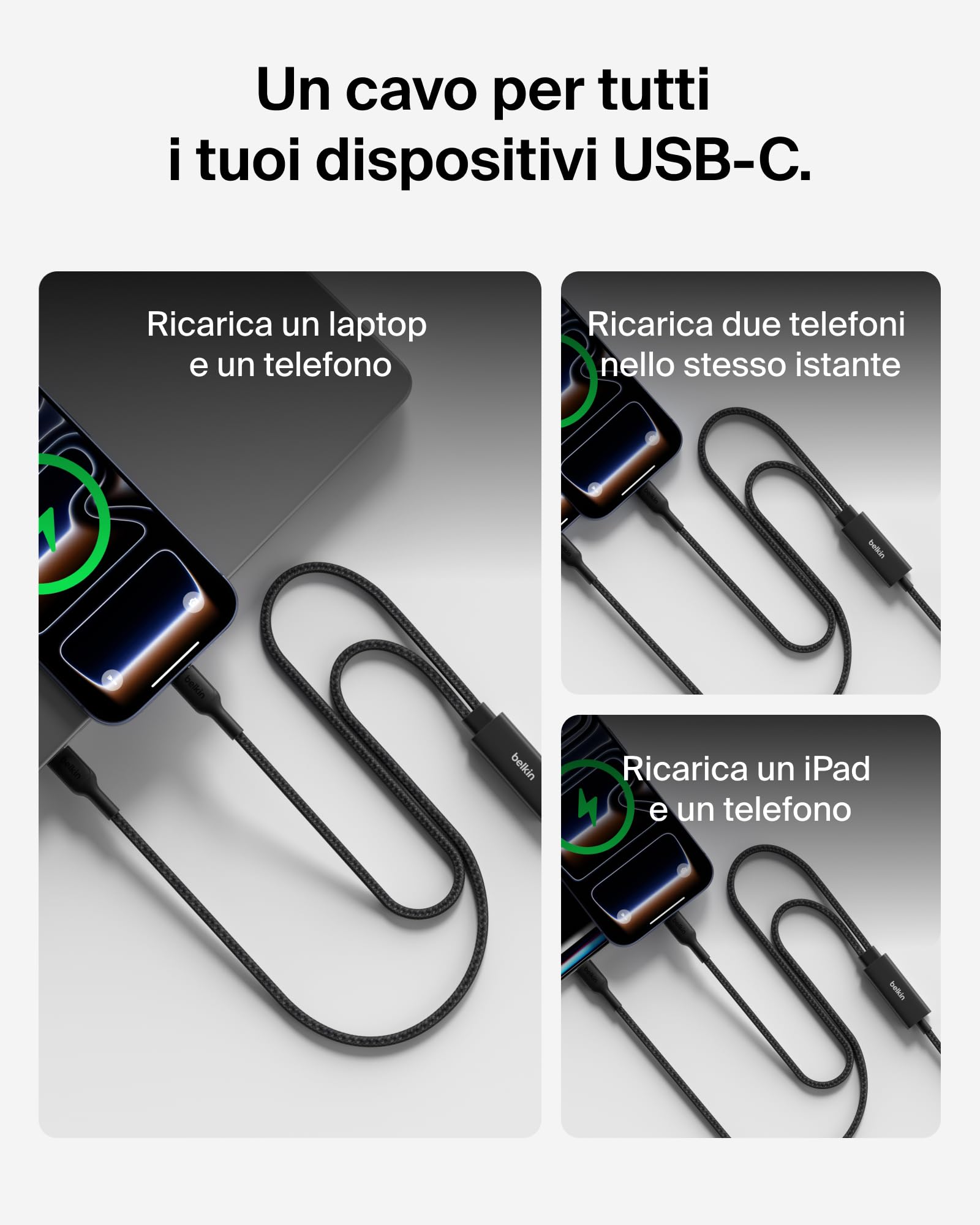 belkin-boostcharge-pro-cavo-multi-usb-c-140w-2-in-1-splitter-usb-c-a-ricarica-ra image 6