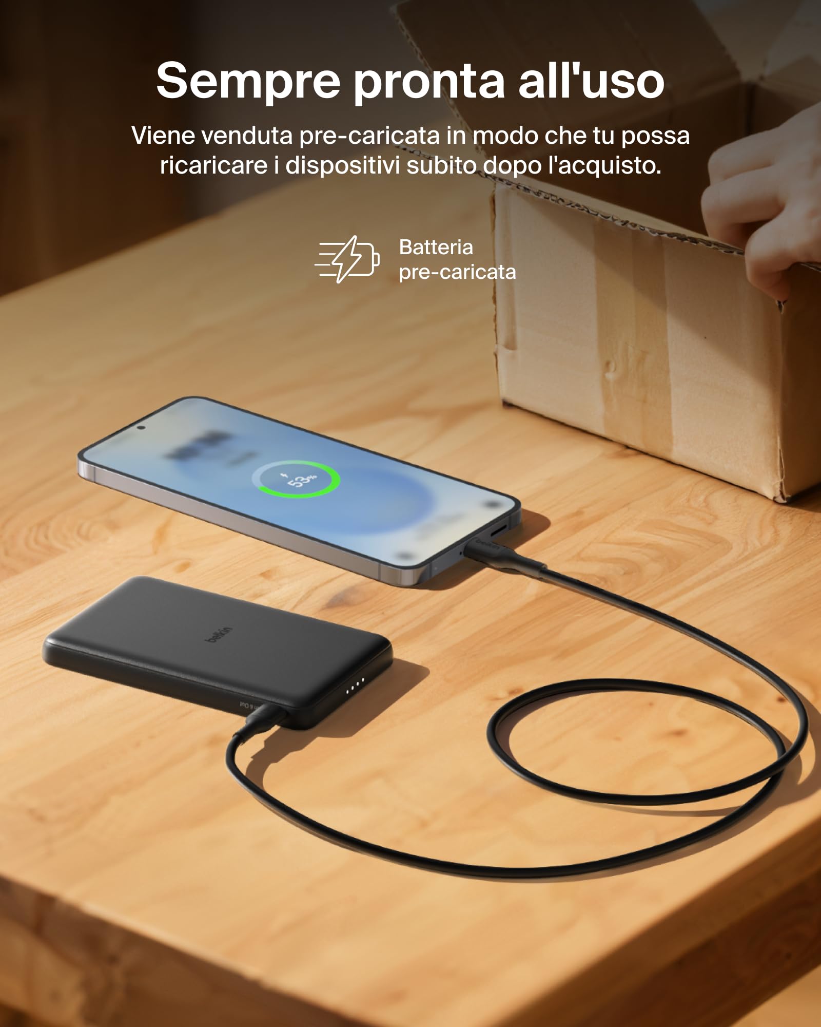belkin-boostcharge-power-bank-magnetica-5-000-mah-ricarica-wireless-7-5-w-porta- image 5