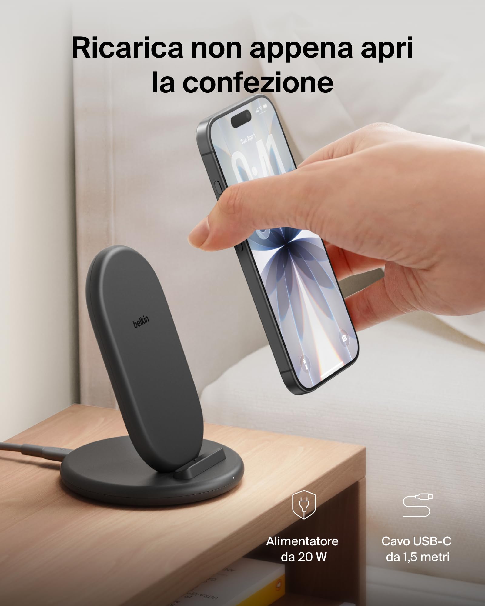 belkin-boostcharge-supporto-di-ricarica-wireless-qi-9-w-compatibile-con-custodie image 4
