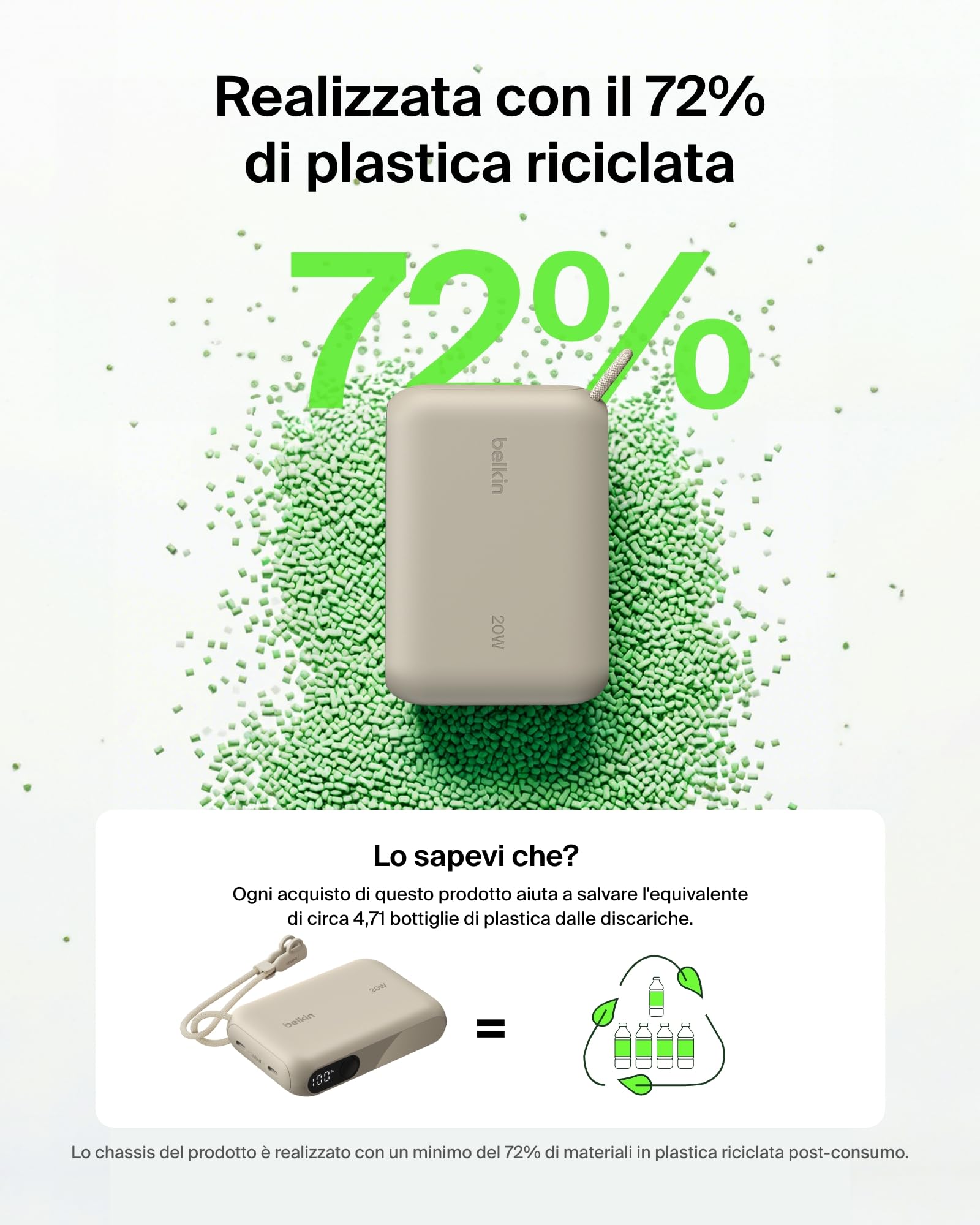 belkin-boostcharge-power-bank-10000-mah-usb-c-sottile-con-2-porte-usb-c-display- image 8