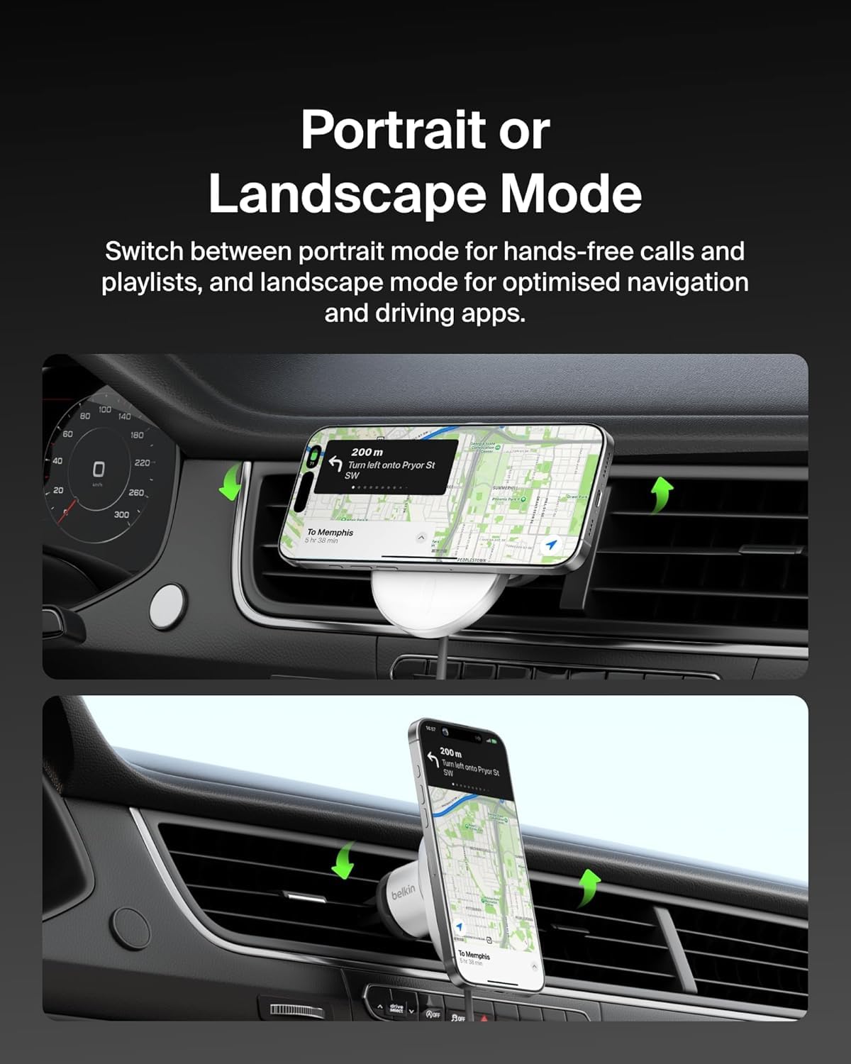 belkin-boostcharge-pro-supporto-auto-wireless-magnetico-qi2-15-w-compatibile-mag image 5