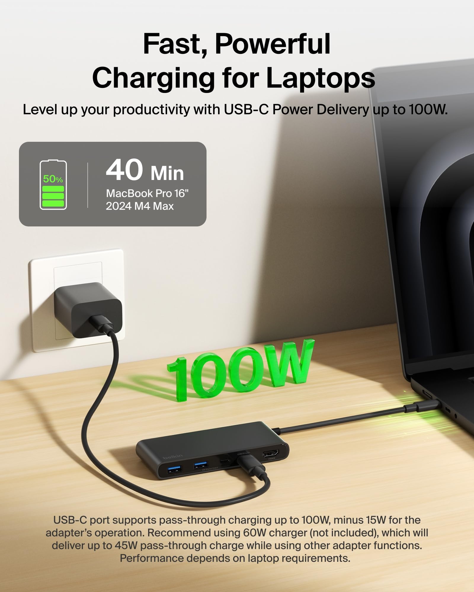 belkin-hub-usb-c-a-7-porte-con-hdmi-4k-60hz-sd-microsd-pd-100w-5-gbps-75-materia image 5