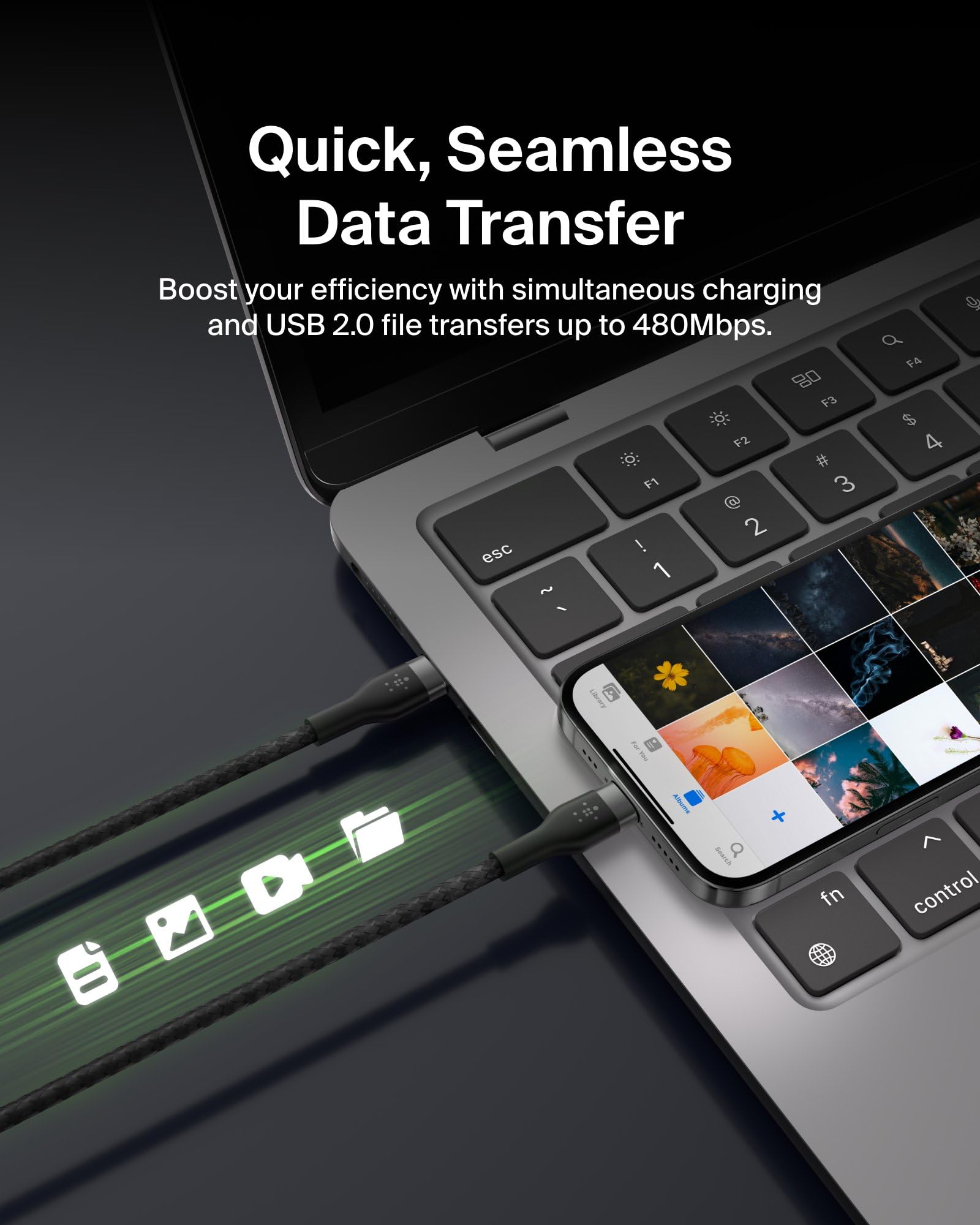 belkin-boostcharge-pro-flex-cavo-usb-c-a-usb-c-intrecciato-ricarica-rapida-pd-ce image 6
