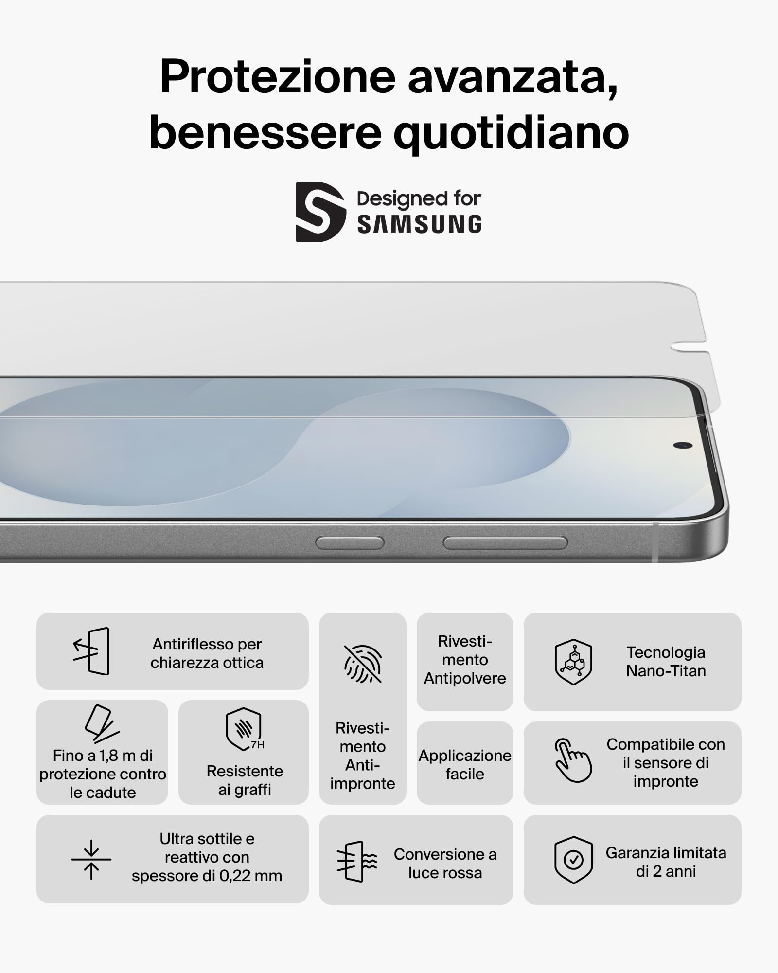 belkin-screenforce-titan-ecoguard-pellicola-protettiva-a-luce-rossa-rpet-per-sam image 2