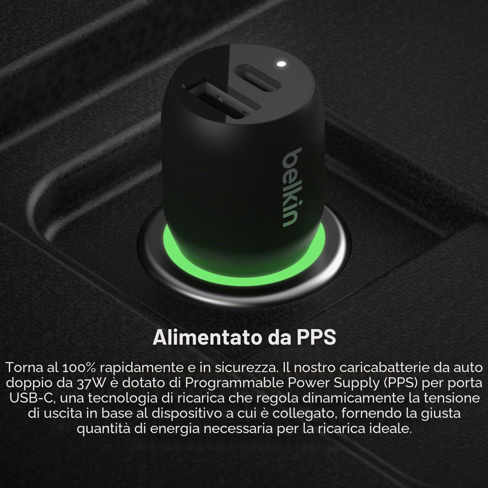 belkin-boostcharge-caricabatteria-da-auto-doppio-37-w-con-porta-usb-c-pps-25-w-e image 4