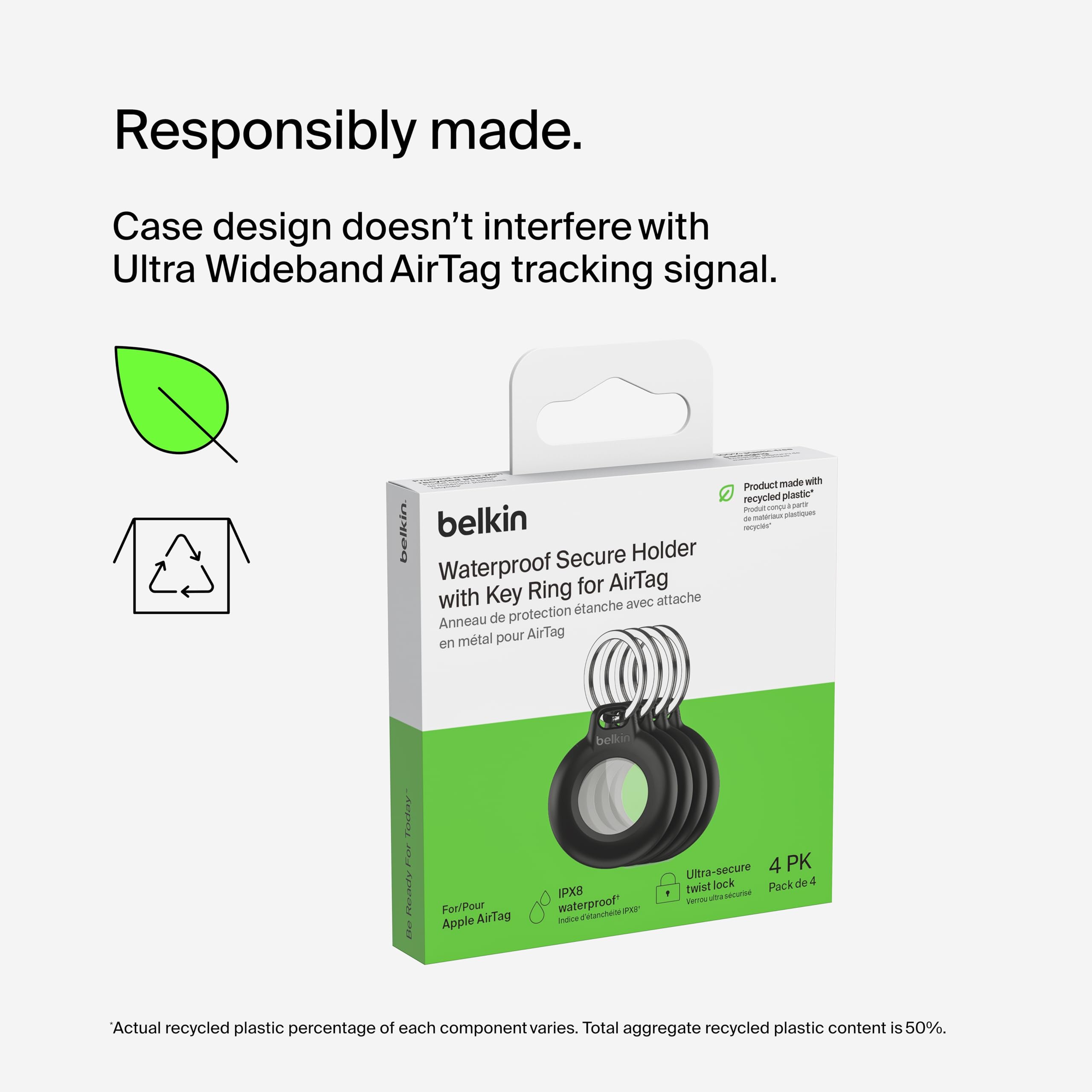 belkin-secure-holder-con-anello-portachiavi-per-apple-airtag-custodia-protettiva image 6