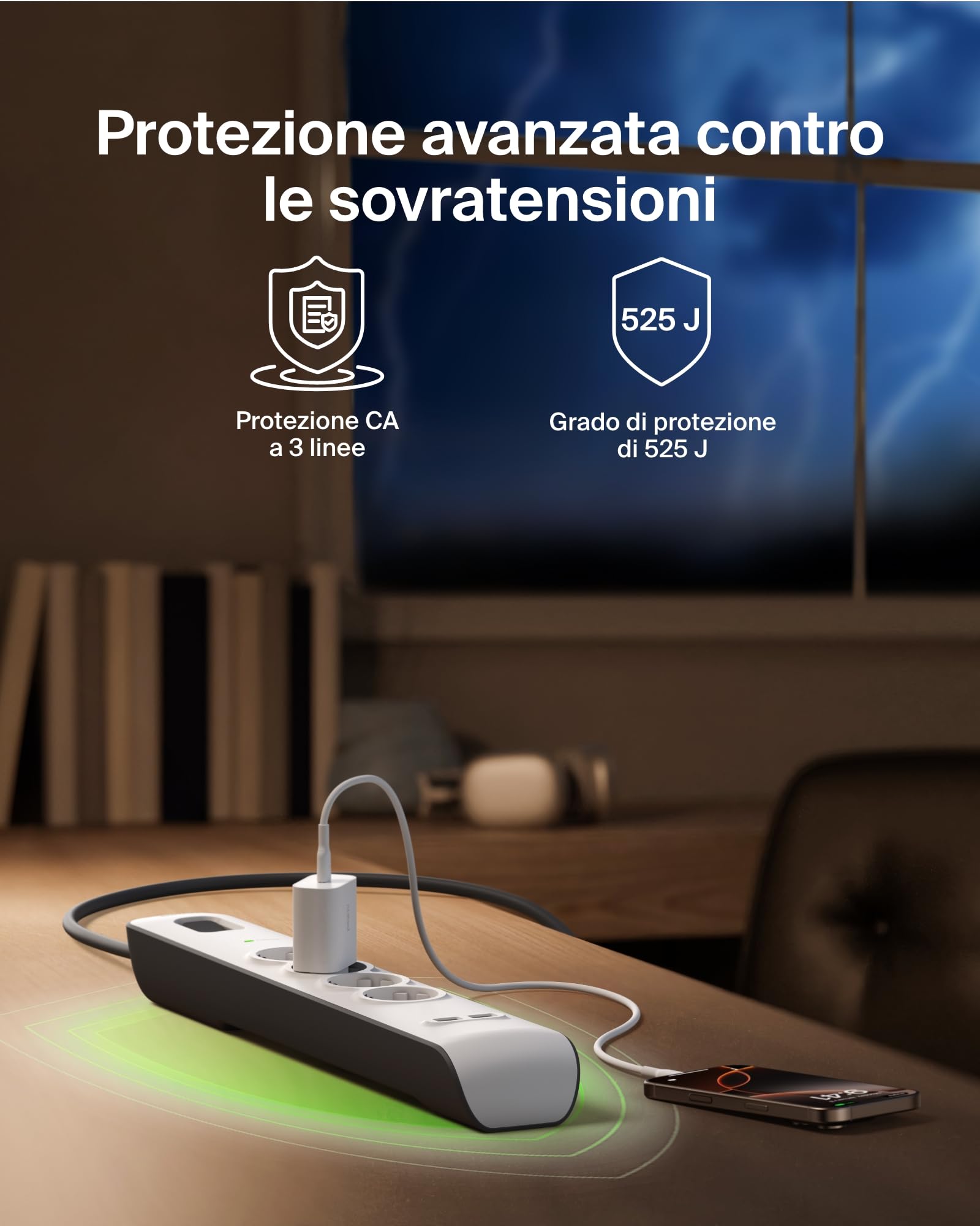 belkin-multipresa-con-protezione-sovratensioni-4-prese-ca-2-porte-usb-a-2-4-a-ca image 3