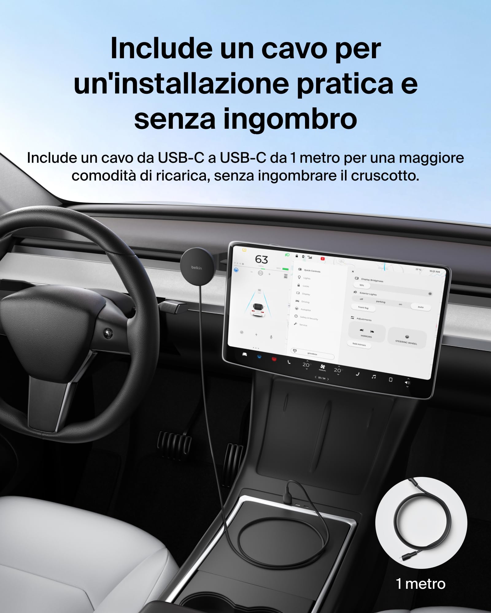 belkin-boostcharge-caricatore-wireless-per-auto-qi2-con-supporto-magnetico-per-b image 6