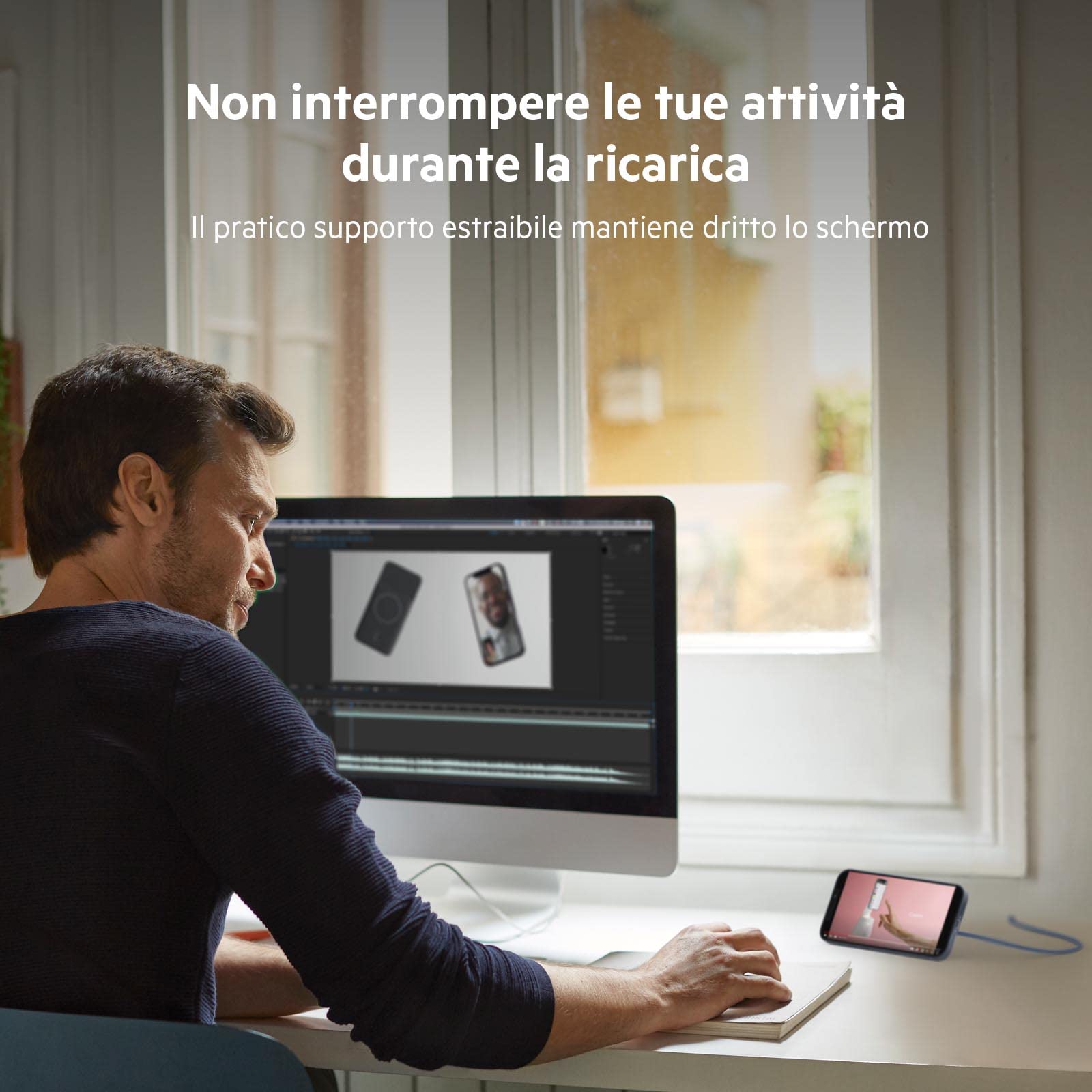 belkin-tappetino-di-ricarica-wireless-portatile-magsafe-15-w-con-supporto-integr image 5