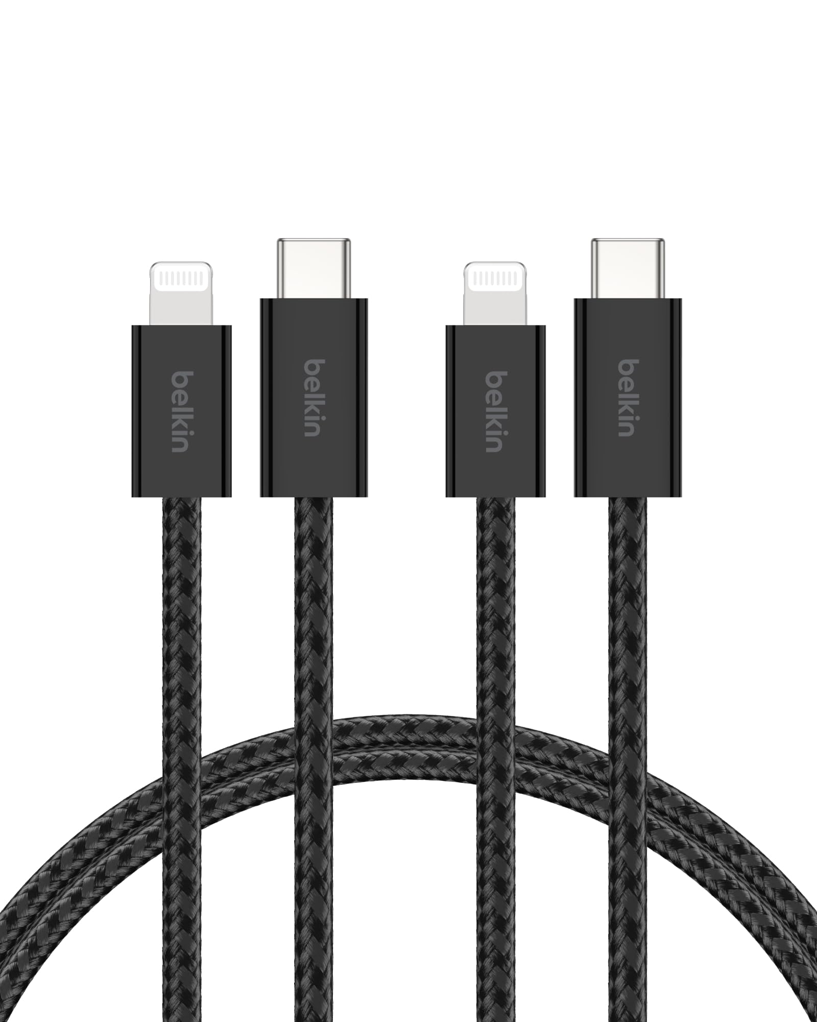belkin-boostcharge-confezione-da-2-cavi-intrecciati-usb-c-a-lightning-1-5-m-cert image 1