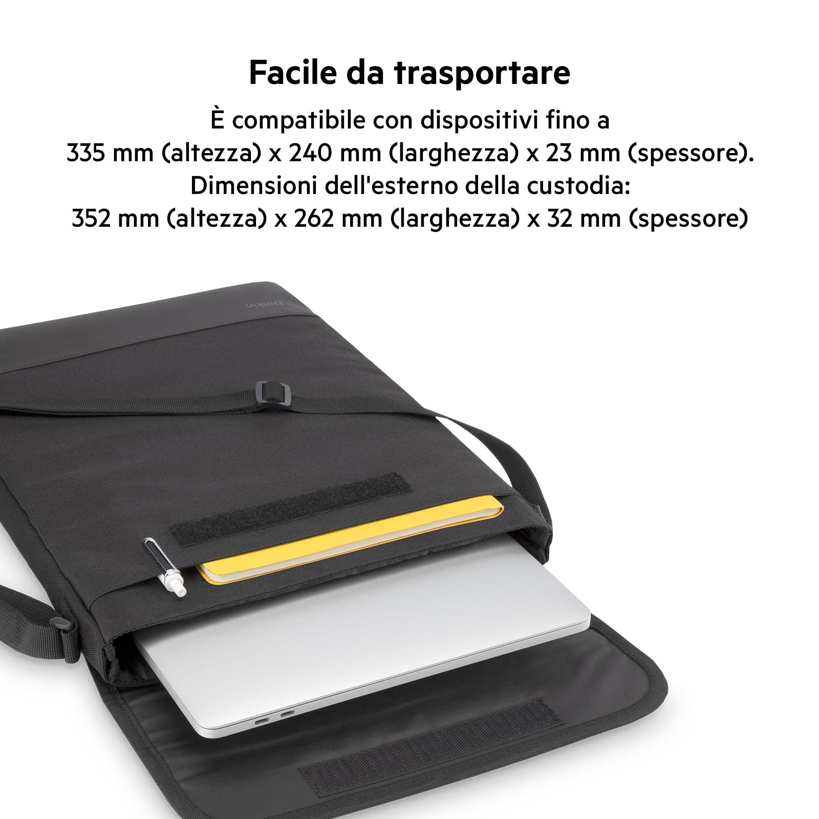 belkin-eda001-custodia-con-tracolla-per-laptop-tablet-e-chromebook-11-13-pollici image 3