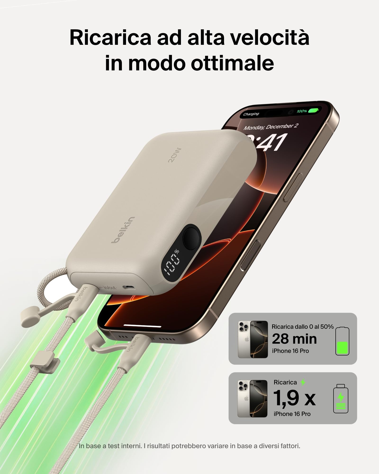 belkin-boostcharge-power-bank-10000-mah-usb-c-sottile-con-2-porte-usb-c-display- image 3