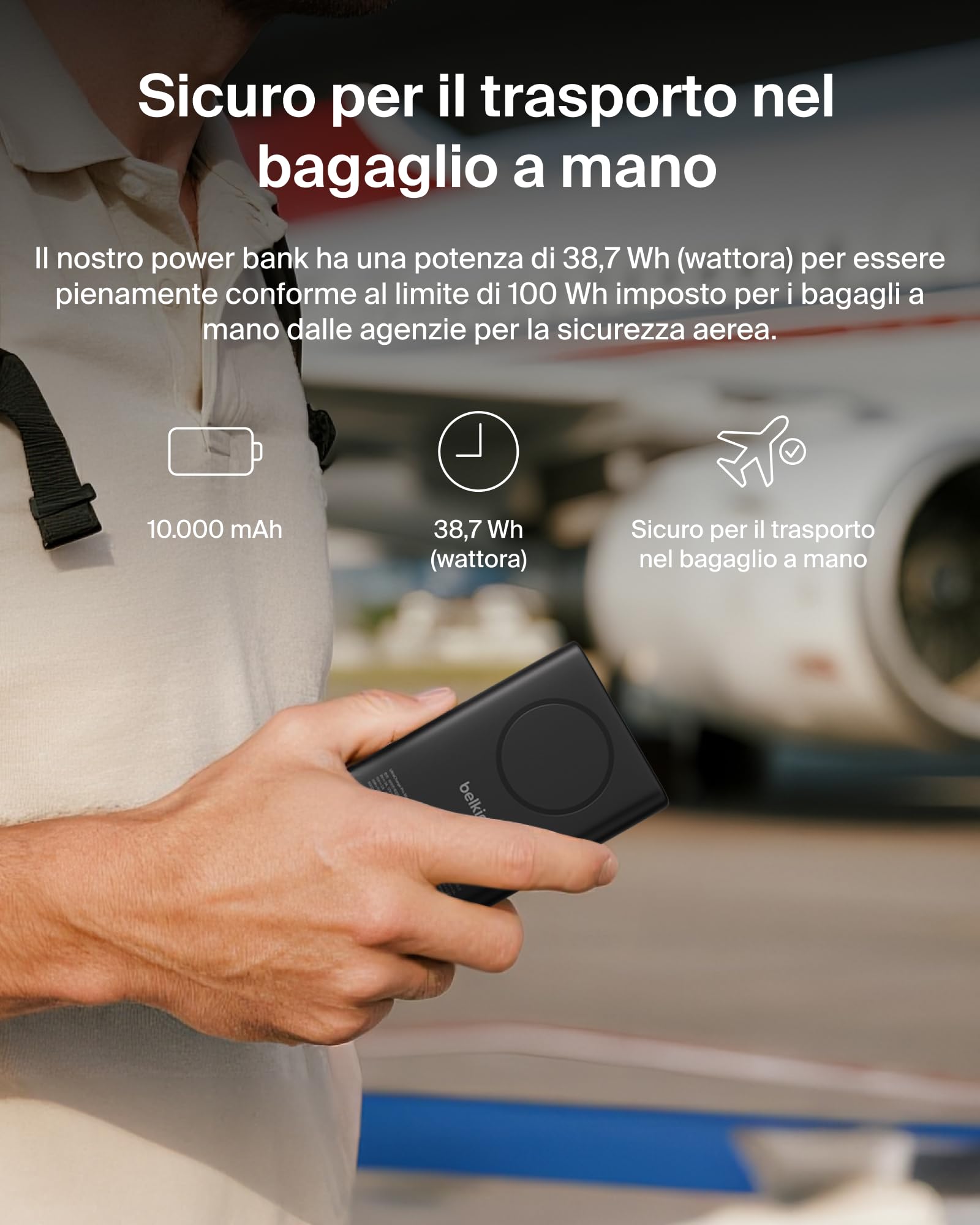 belkin-ultracharge-pro-power-bank-10-000-mah-magnetico-qi2-25-w-con-anello-magne image 8