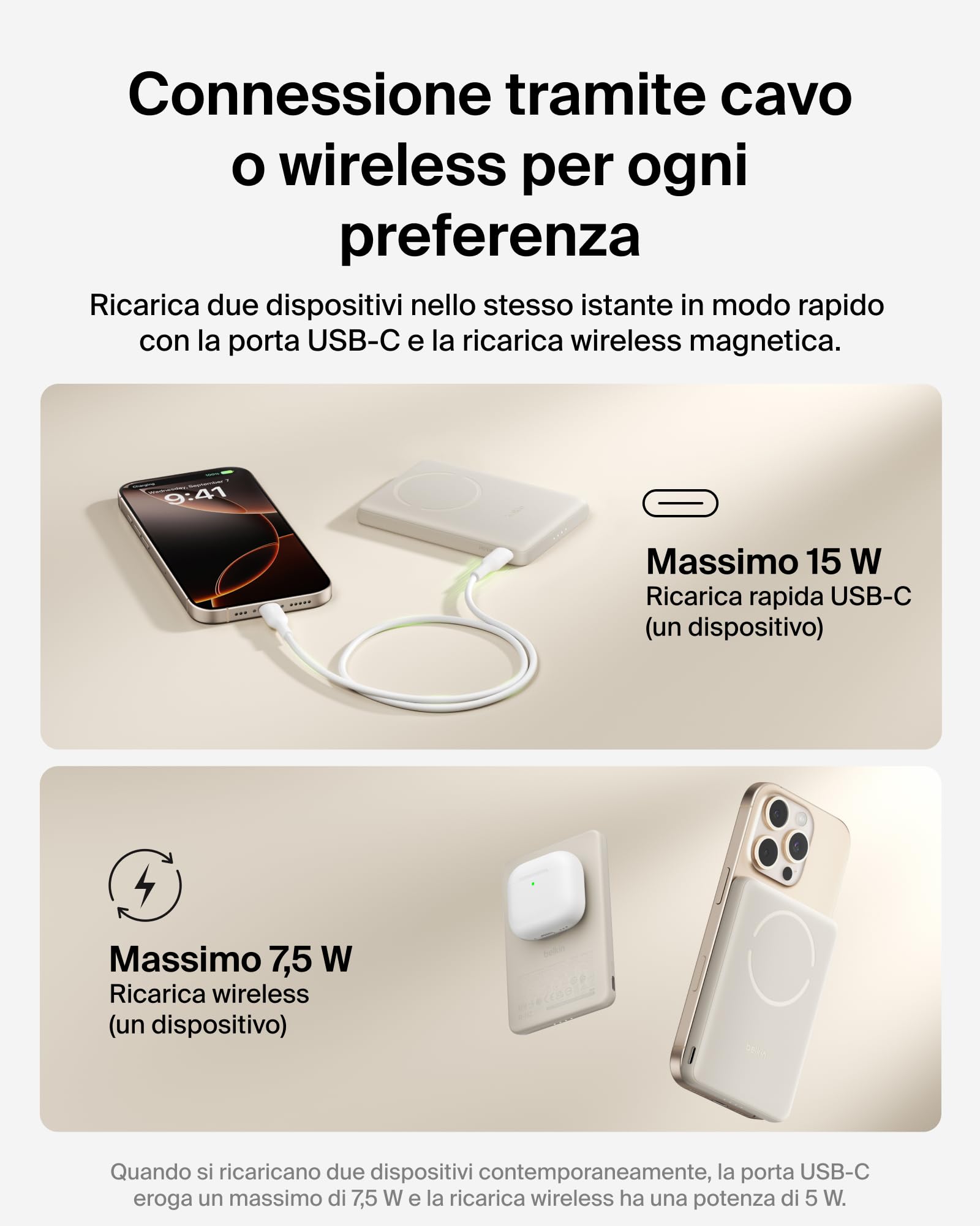 belkin-boostcharge-power-bank-magnetico-5000mah-qi2-7-5w-batteria-esterna-sottil image 4