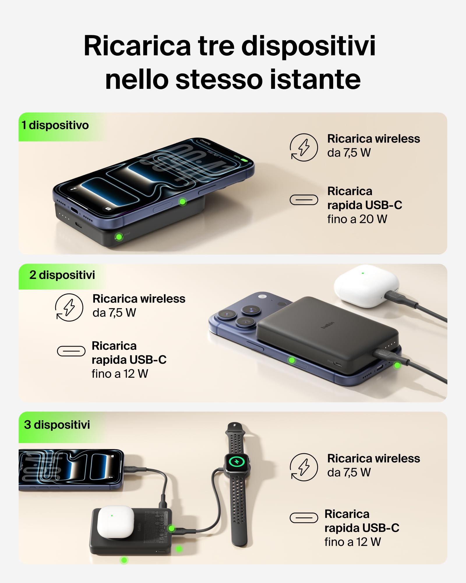 belkin-boostcharge-power-bank-magnetico-10000-mah-qi2-7-5-w-caricatore-portatile image 4