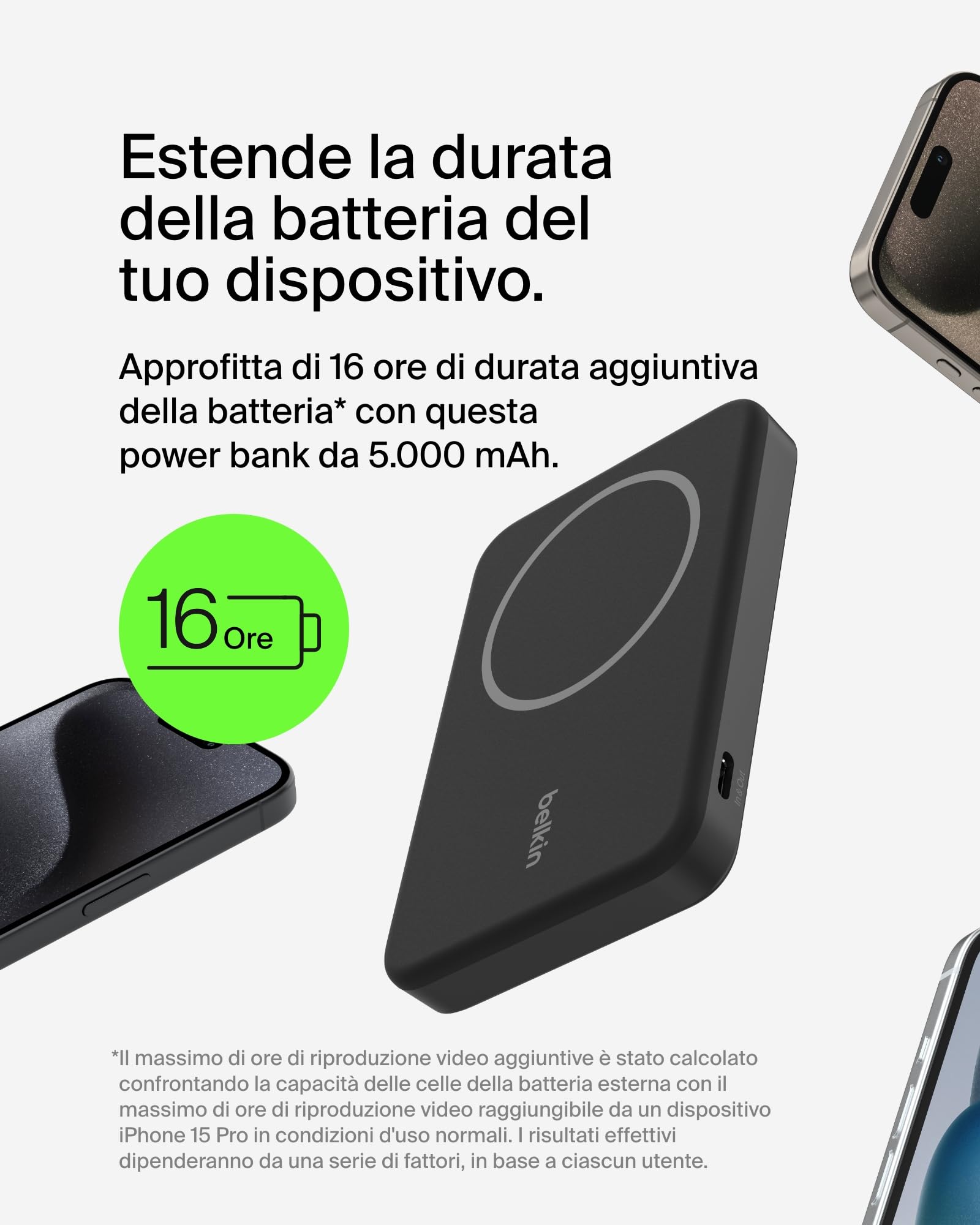 belkin-boostcharge-pro-power-bank-magnetica-5000mah-qi2-con-supporto-integrato-c image 3