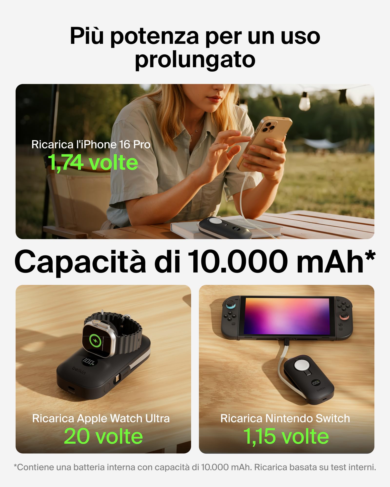 belkin-boostcharge-pro-power-bank-10000mah-45w-con-caricatore-apple-watch-integr image 3