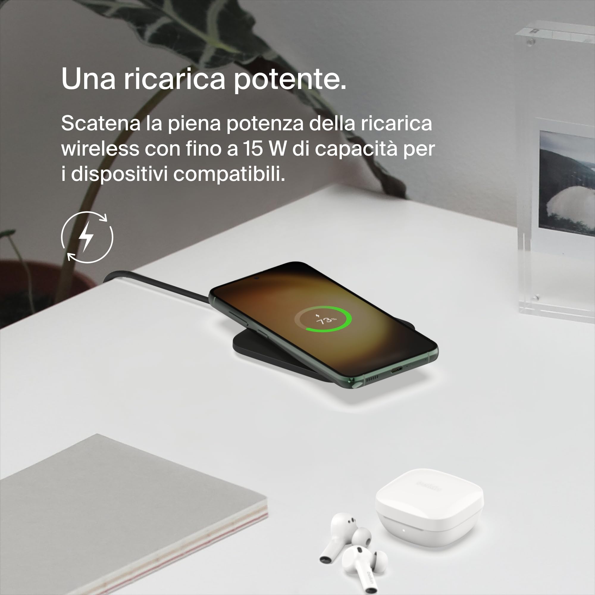 belkin-boostcharge-pro-tappetino-di-ricarica-wireless-15-w-con-allineamento-faci image 2