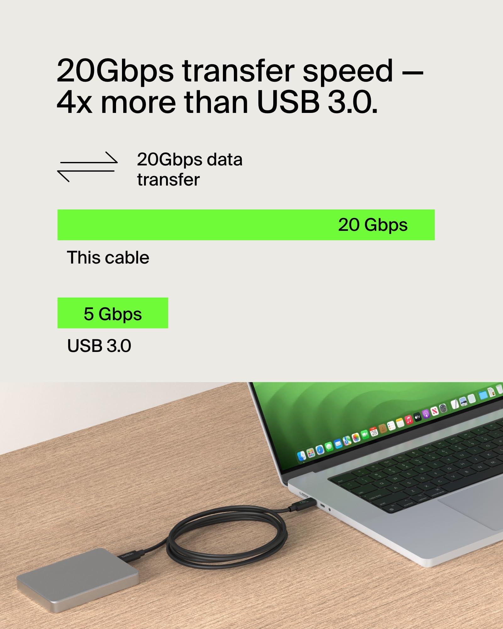 belkin-connect-cavo-usb4-usb-c-a-usb-c-2-m-power-delivery-240-w-20-gbps-4k-60-hz image 3