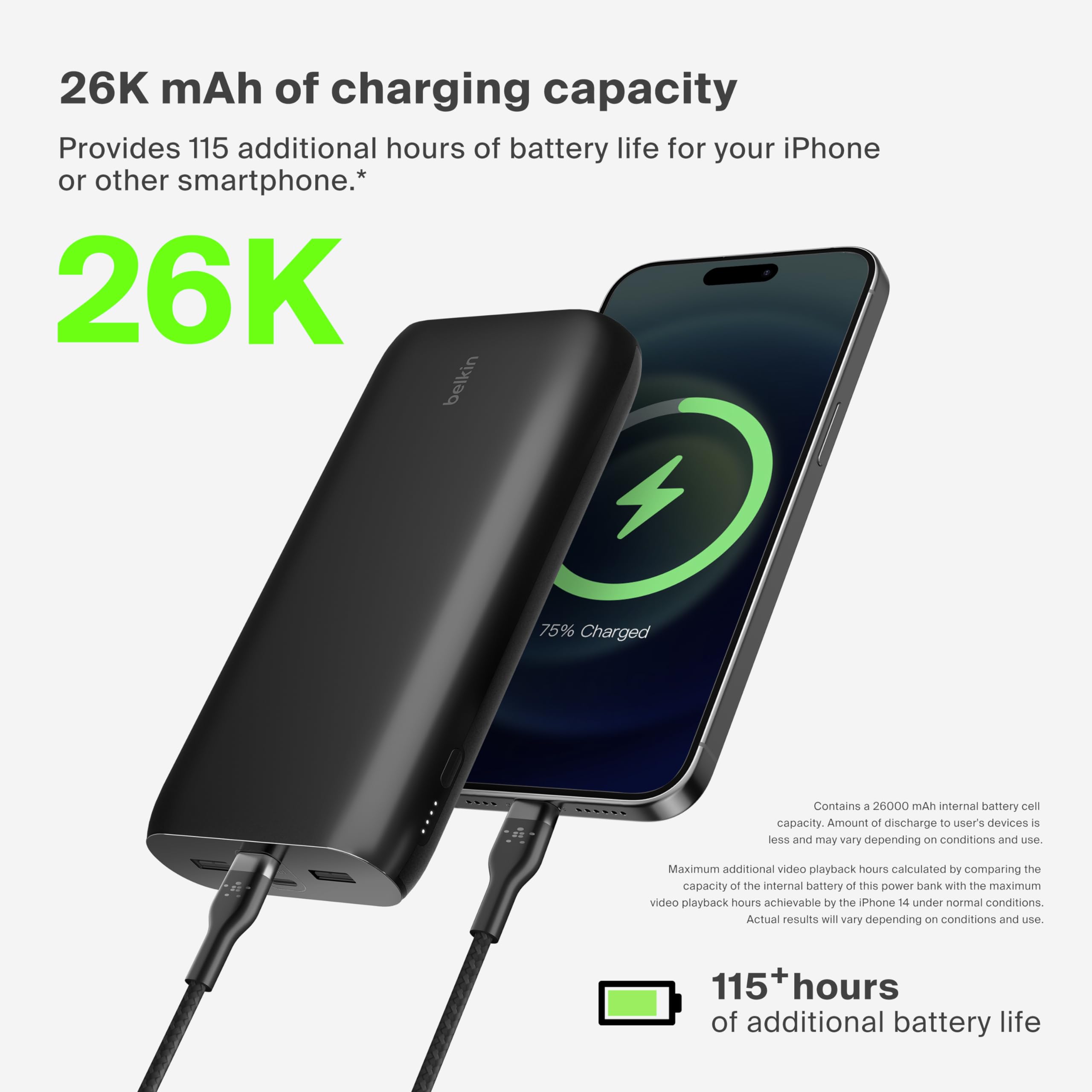 belkin-boostcharge-power-bank-26k-a-4-porte-usb-c-usb-a-32-w-power-delivery-con- image 4