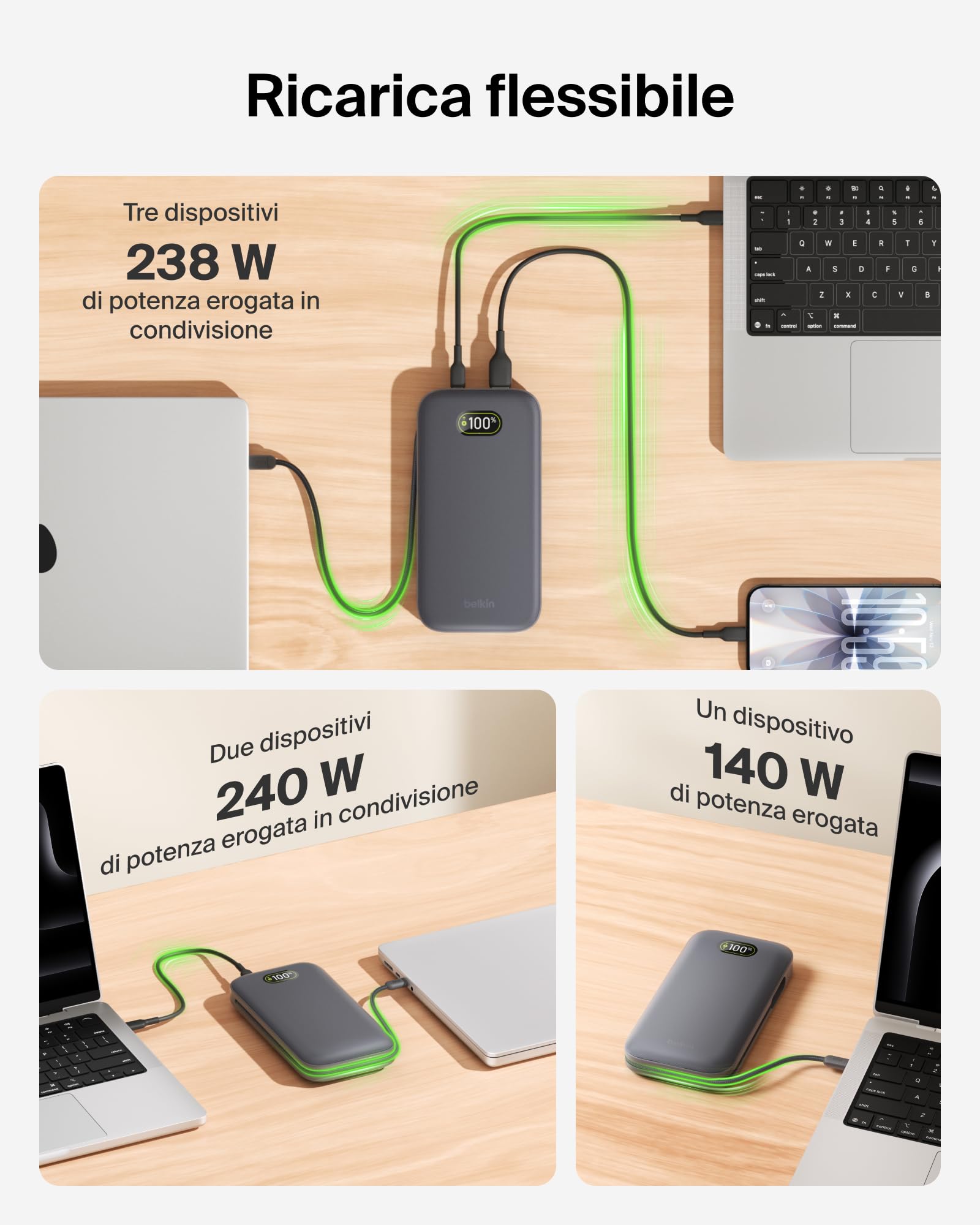 belkin-ultracharge-pro-power-bank-27000mah-caricatore-portatile-con-cavo-usb-c-i image 4